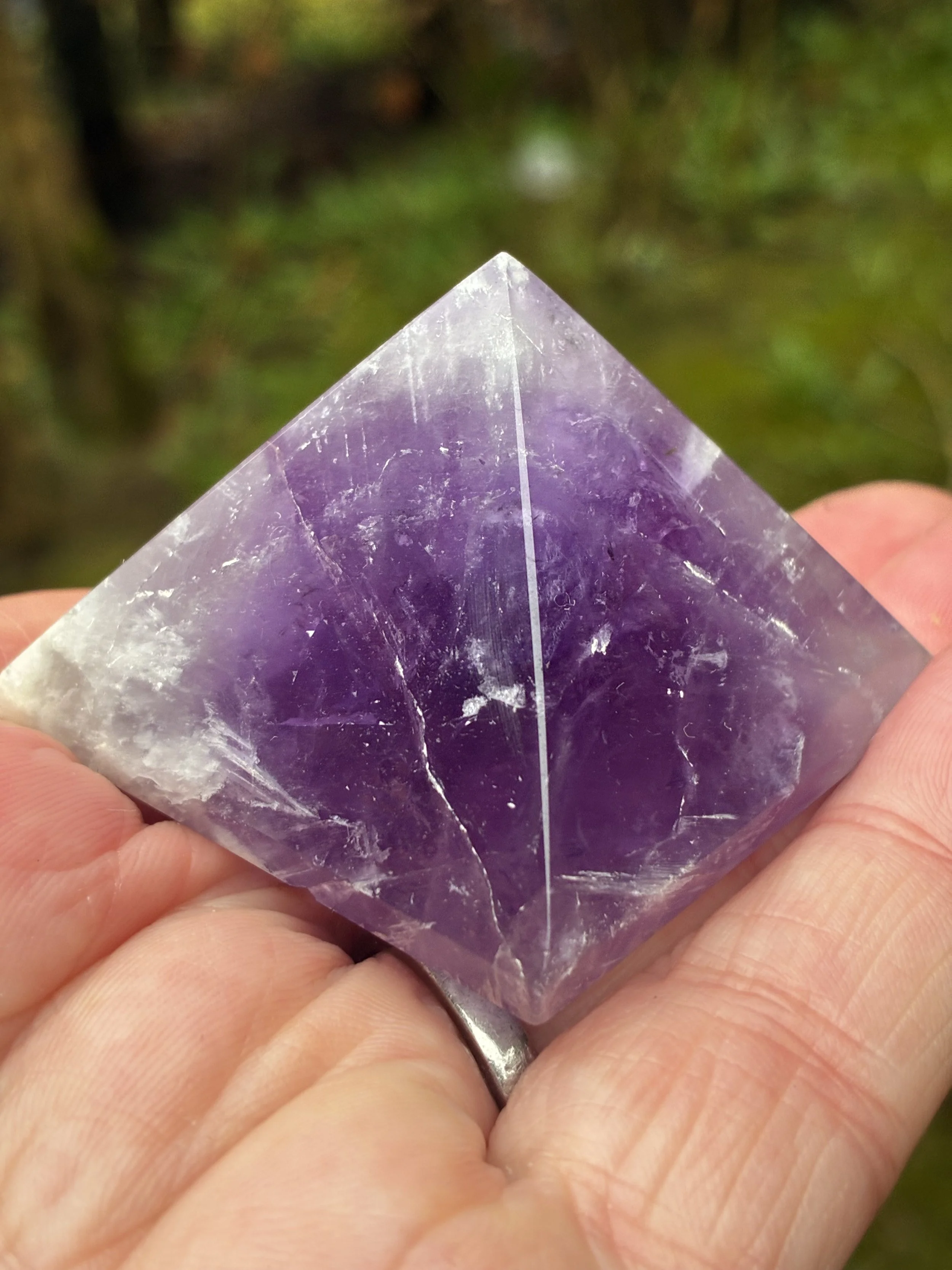 Brazilian Carved Amethyst Pyramid, 74g