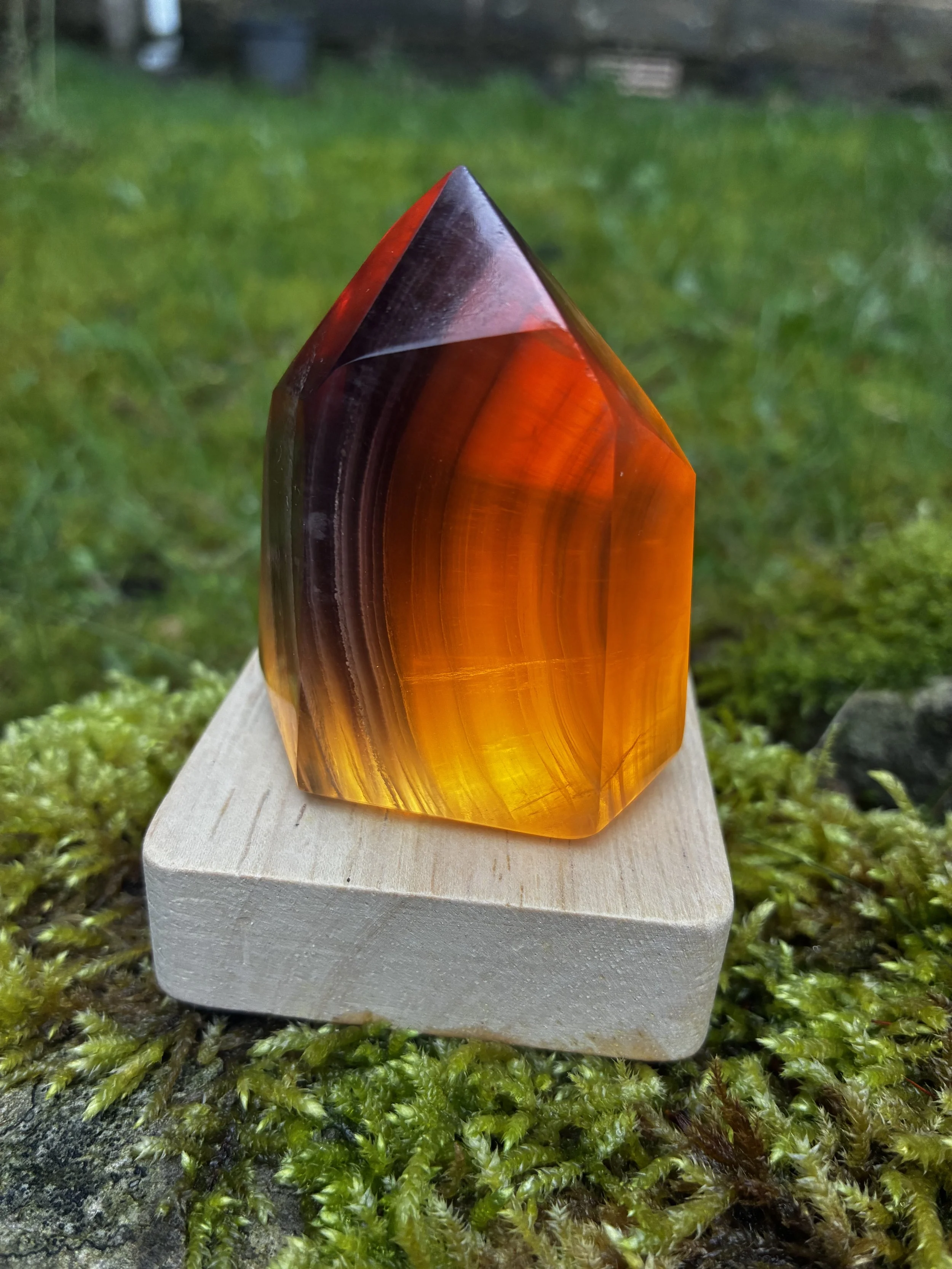 Multi-Coloured Fluorite Point, 195g