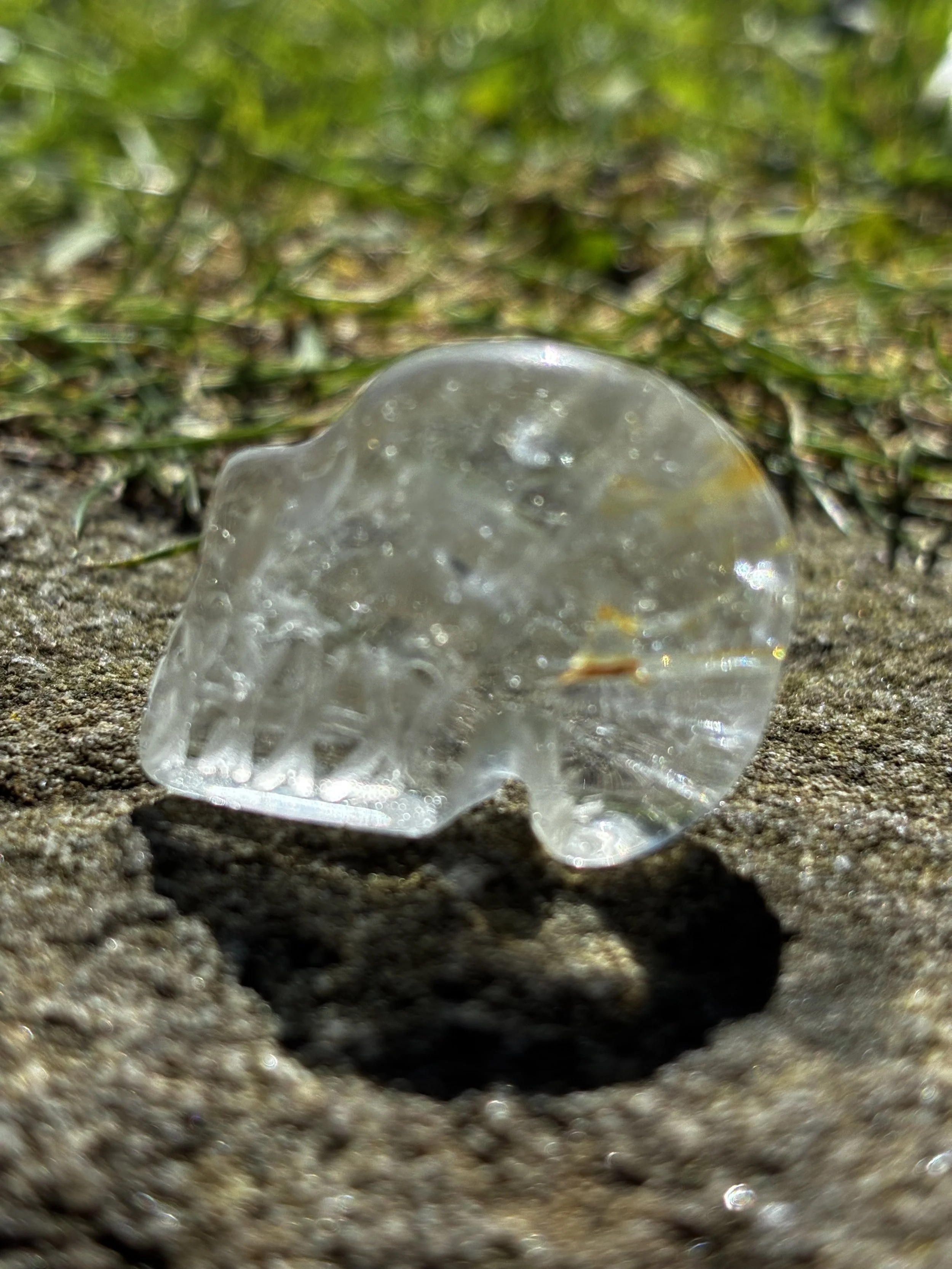 Rare Gem Quality Topaz Flat Skull Carving, 9g