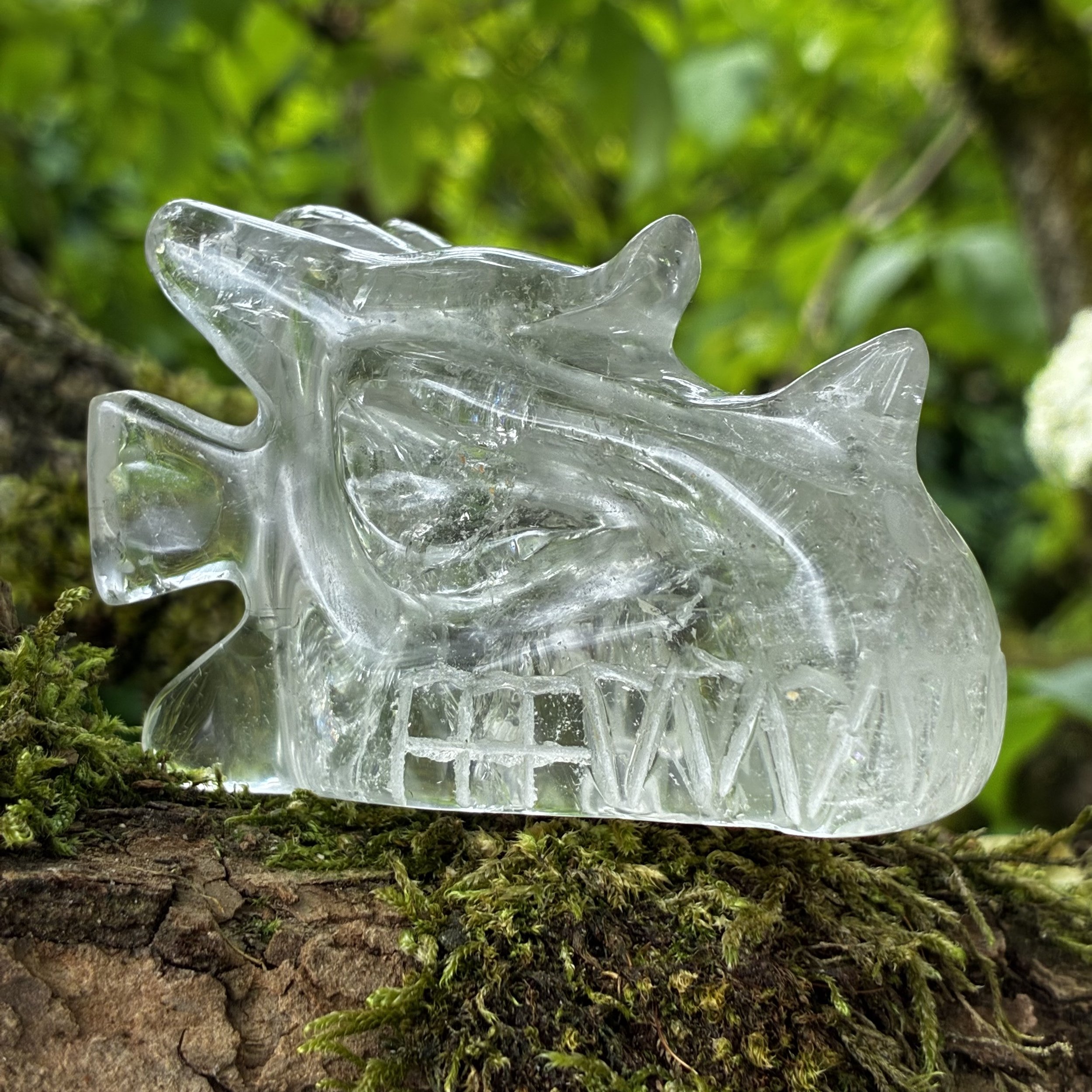 Brazilian Clear Quartz Dragon Carving – 147g