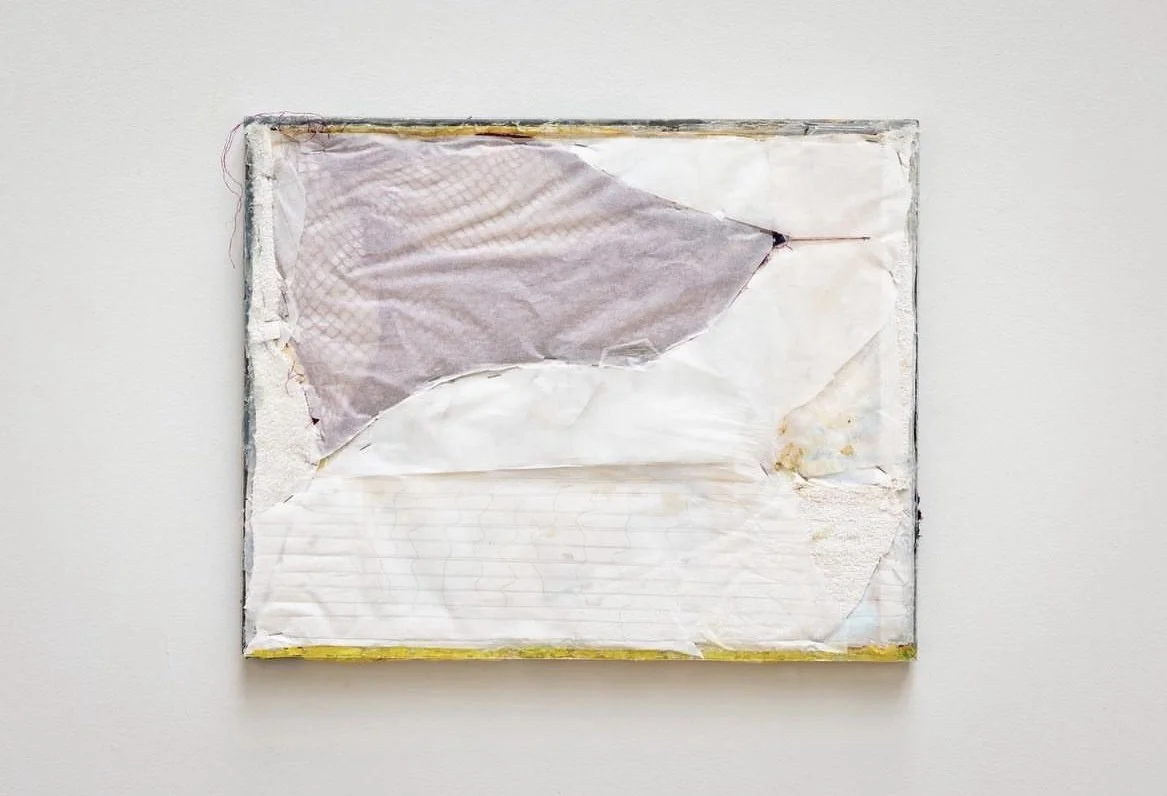 MESH BAG FOR ORANGES BAKING PAPER
OLD DIRTY TOWELS
SHE WAS STILL, 40 x 50 cm, various materials on old painting with museum glass, 2023