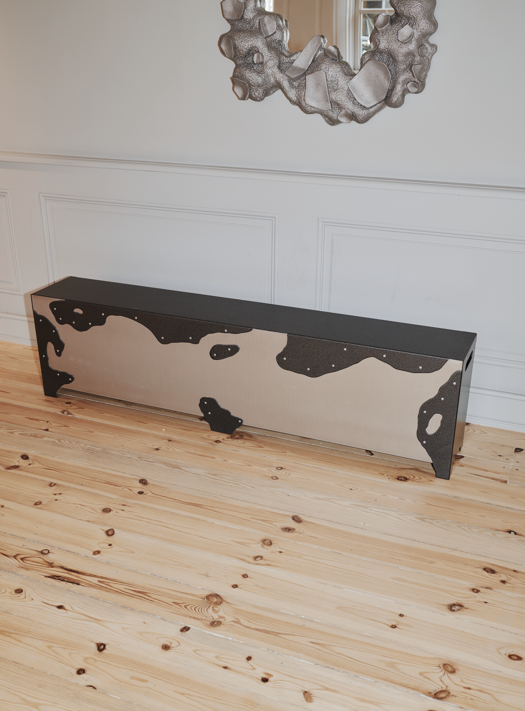 RIPPED METAL BENCH BY WILLEM VAN HOOFF