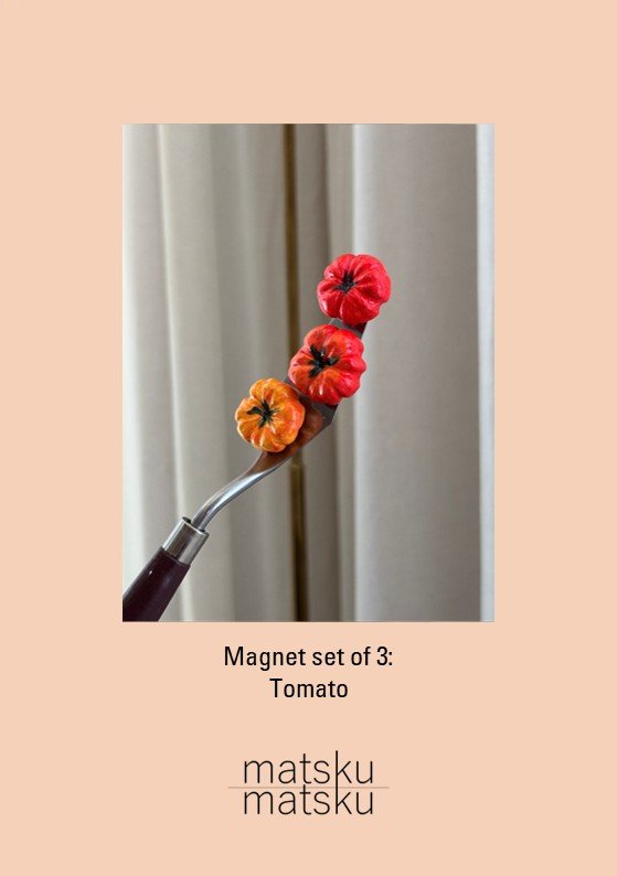 Magnet set of 3 - Tomato
