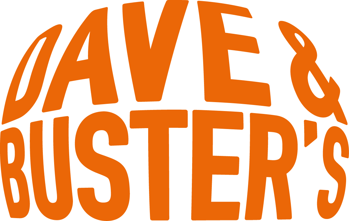Orange-colored text on a black background that reads "Save & Busters" in a stylized font.