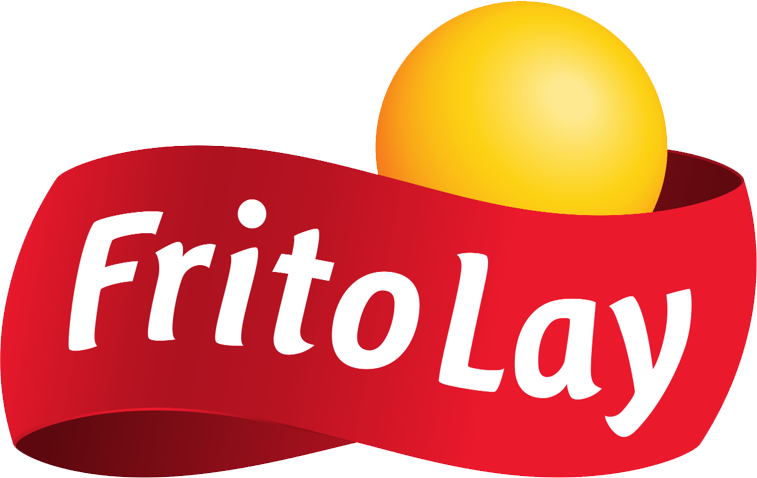 Frito-Lay logo with a red ribbon and a yellow circle