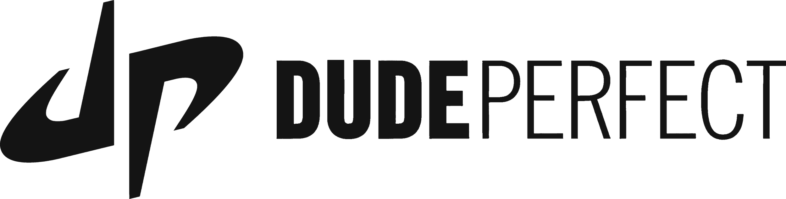 DudePerfect logo with a stylized 'DP' and the words 'Dude Perfect'
