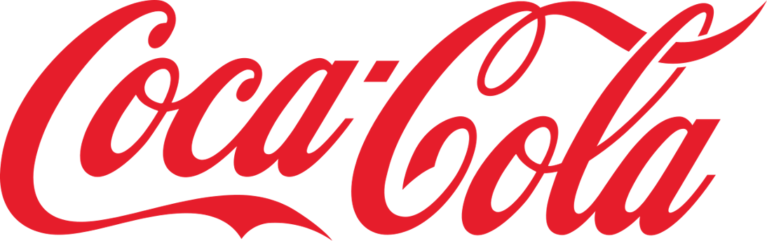 The iconic Coca-Cola logo in red cursive text on a black background.