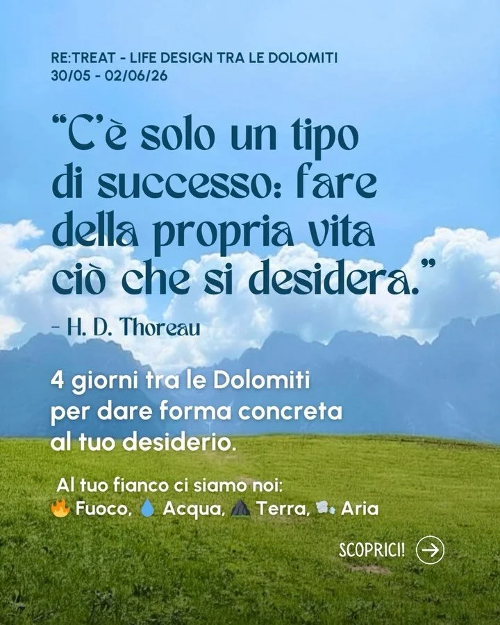 Ti hanno insegnato a seguire la carriera, la famiglia, la ricchezza, la fama.
E per molto tempo hai corso su binari imposti da altri.
Ora senti che il successo, per te, pu&ograve; avere un&rsquo;altra forma. 
Una forma allineata ai tuoi valori e alle