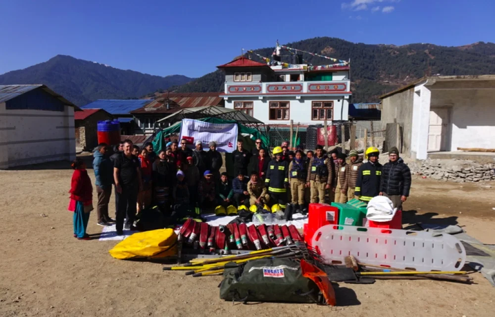 FIRE AID sets up a 'pop-up' fire station in Nepal