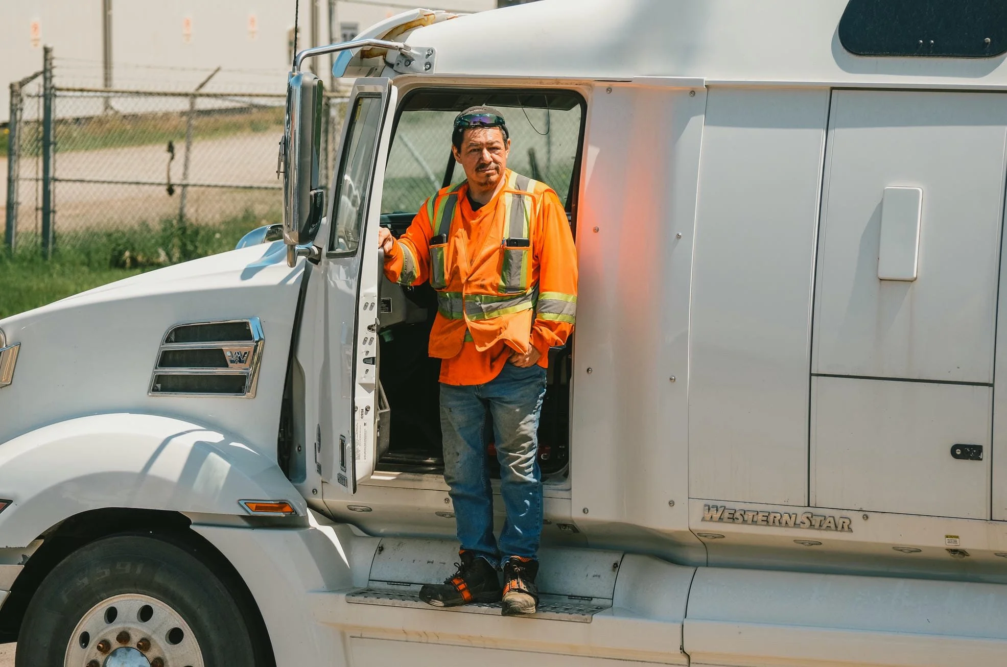 Semple Enterprises Inc. employee exiting truck