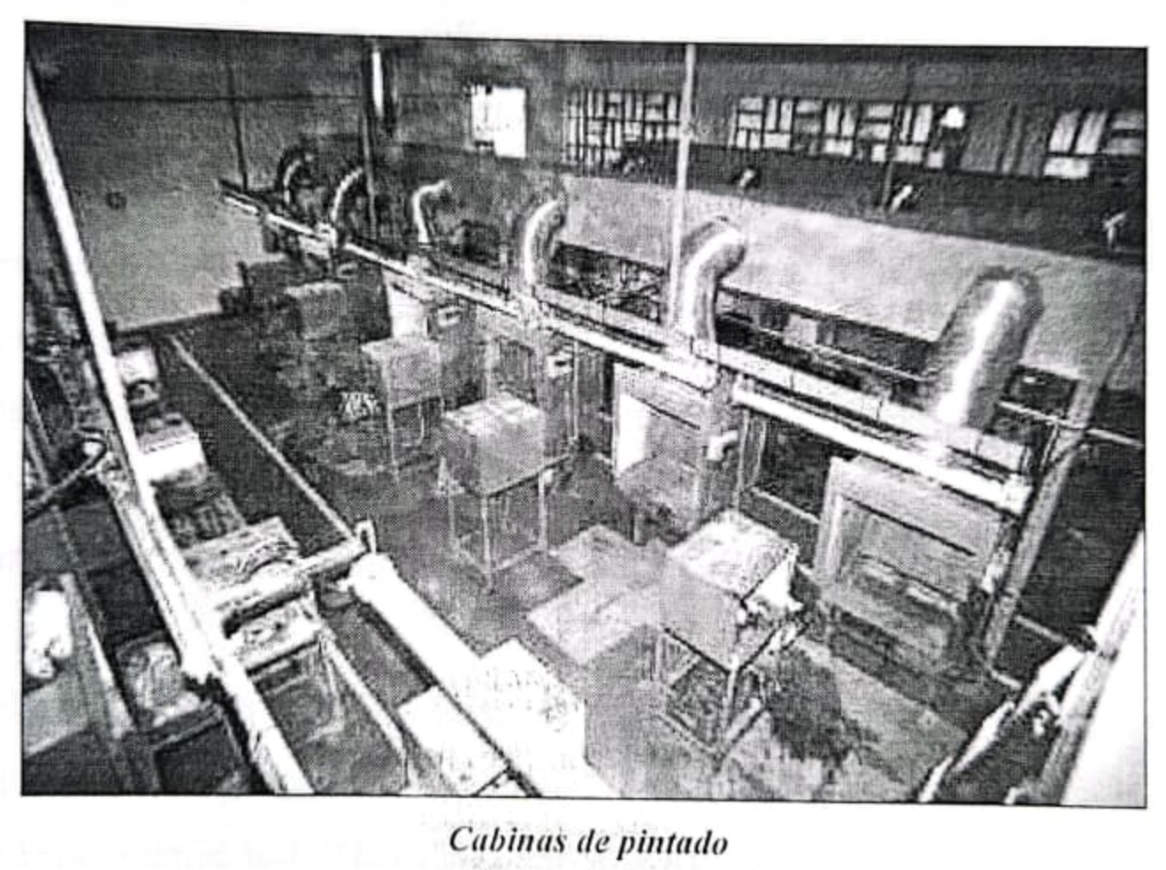 Cabinas de pintado en un taller de pintura