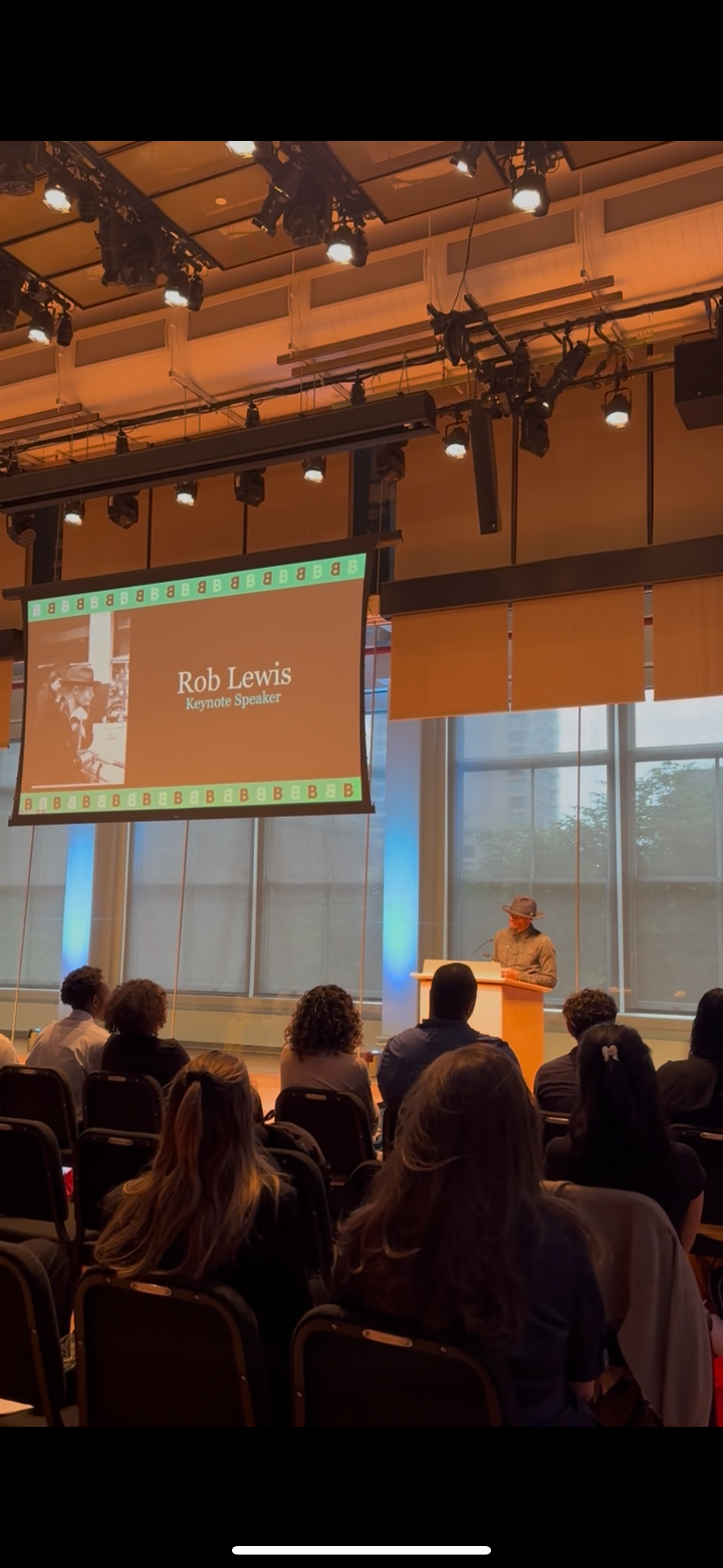 Rob Lewis as the keynote speaker for Carnegie Hall’s The B-Side program.