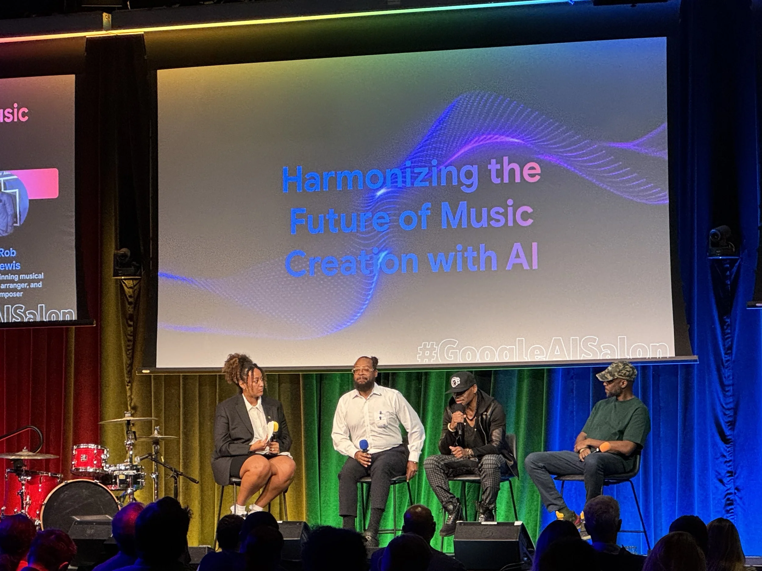 Rob Lewis speaking on a Google panel about the future of music creation and artificial intelligence.