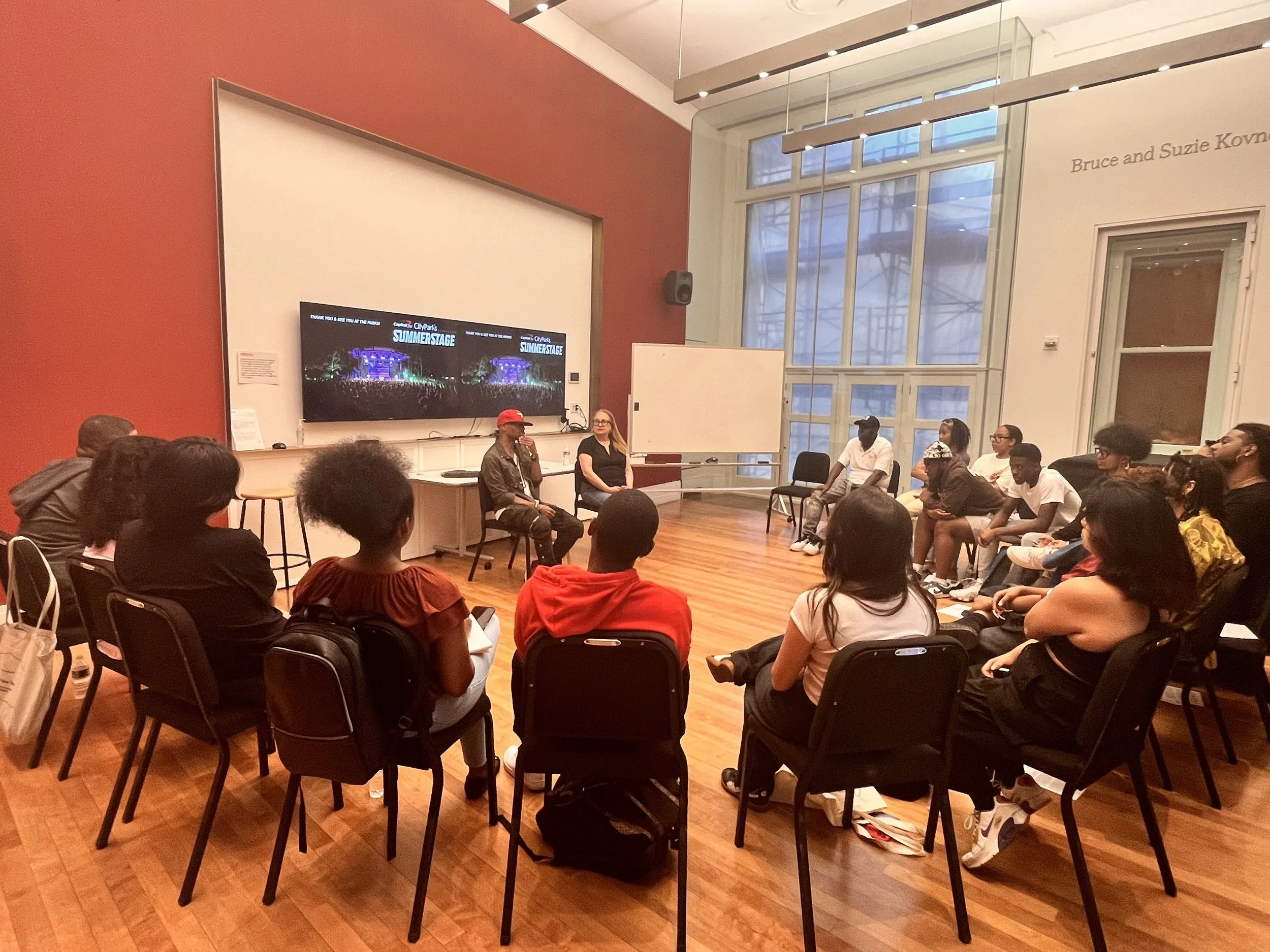 Rob Lewis teaching emerging artists through Carnegie Hall’s The B-Side program.