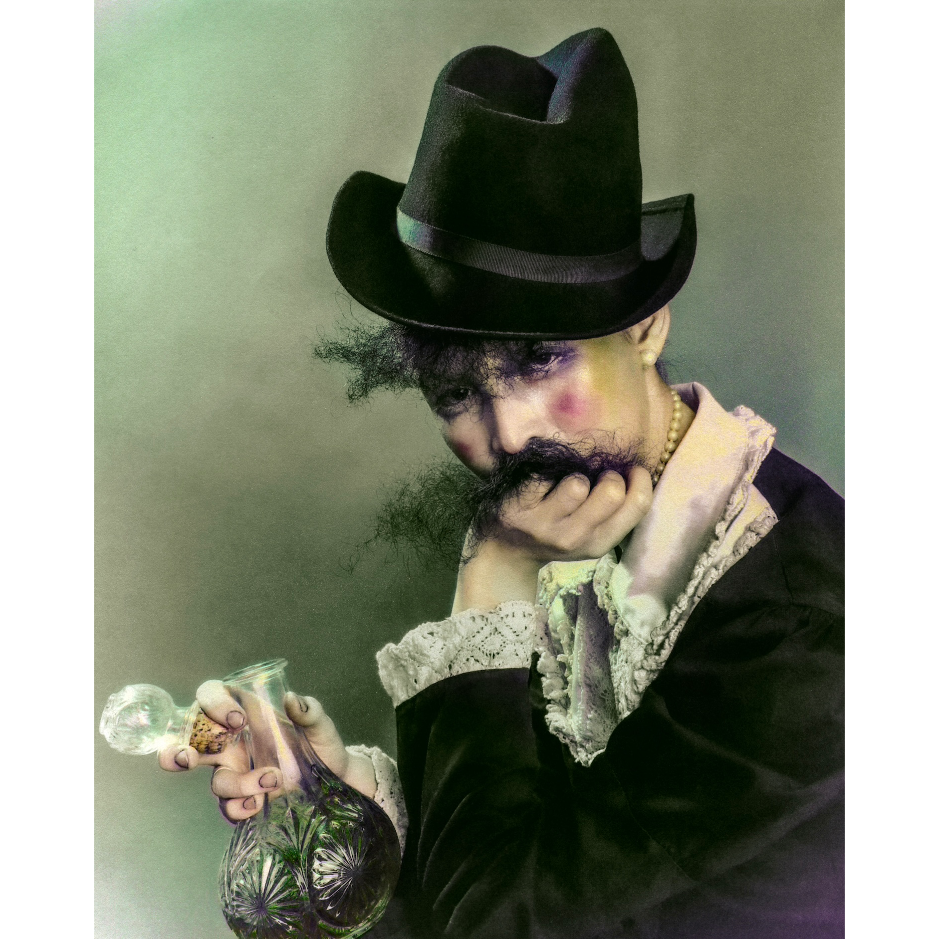 "The Absinthe Drinker"
self portrait photograph