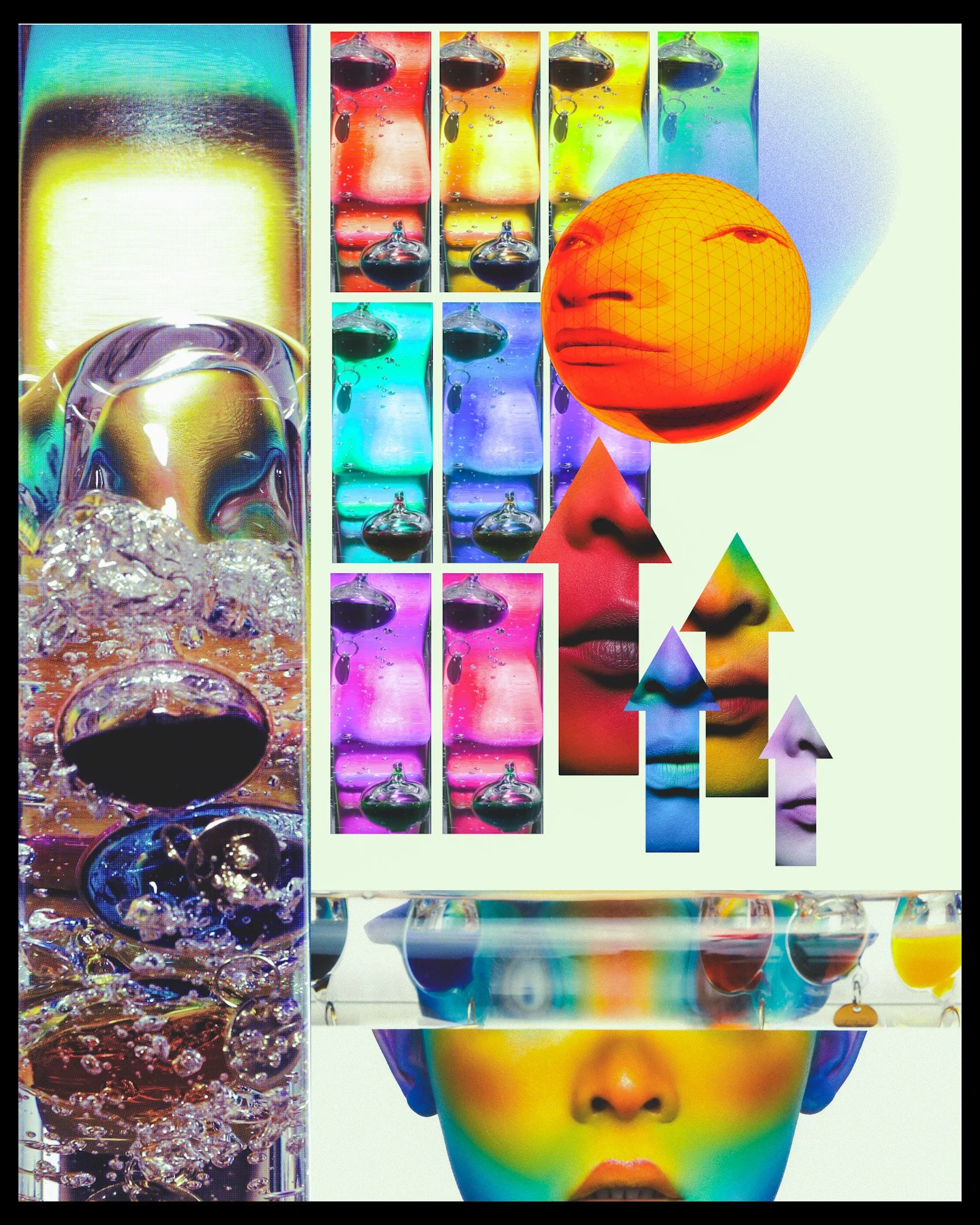 "temperature rising"
self portrait photographic collage