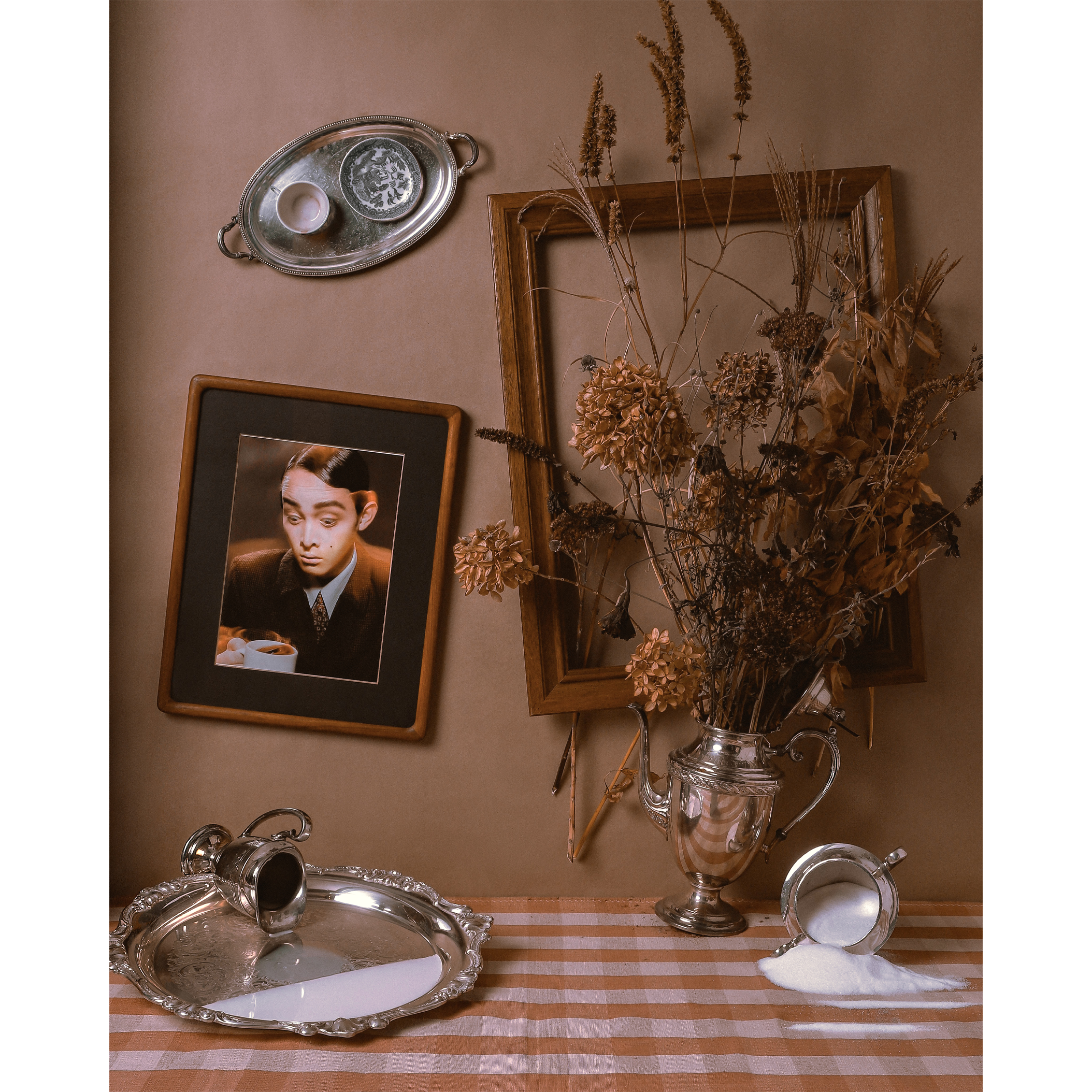 "Miss Bean and Her Curiosity"
1/6 from "The Coffee Series"
self portrait photograph