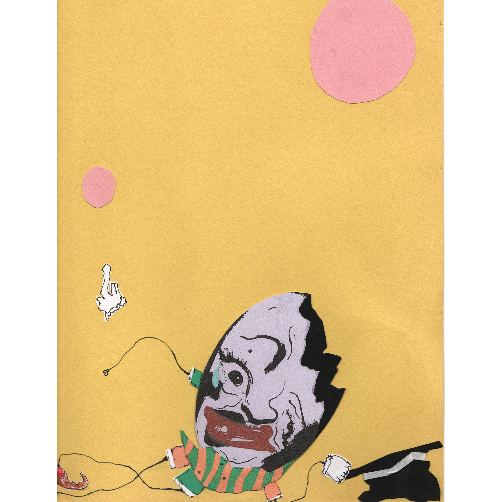 "Humpty 2"
self portrait collage
paper, ink, and tape on paper
9x12"