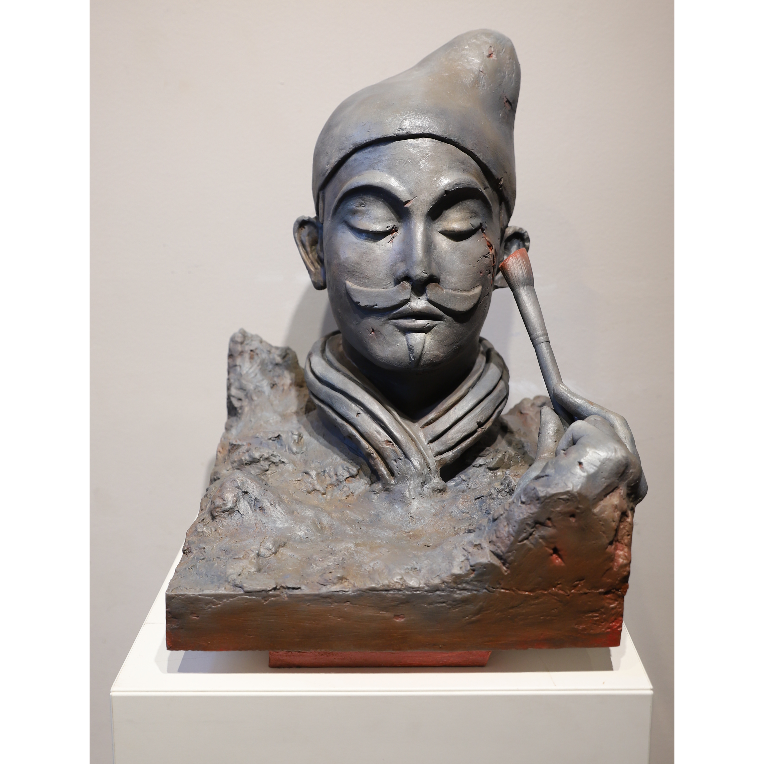 "The Death of Man"
oil on plaster and wood
12x12x18"