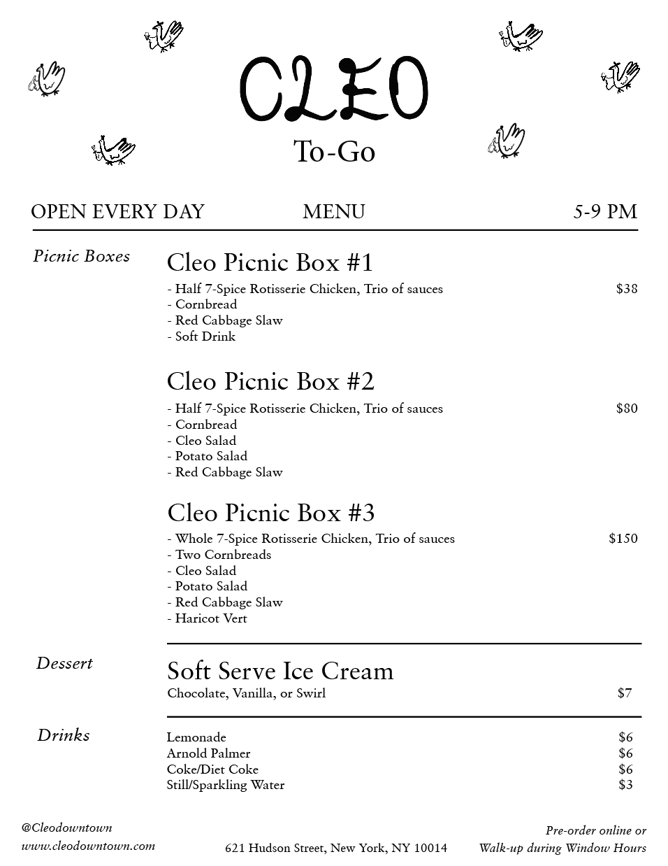 To - Go Menu