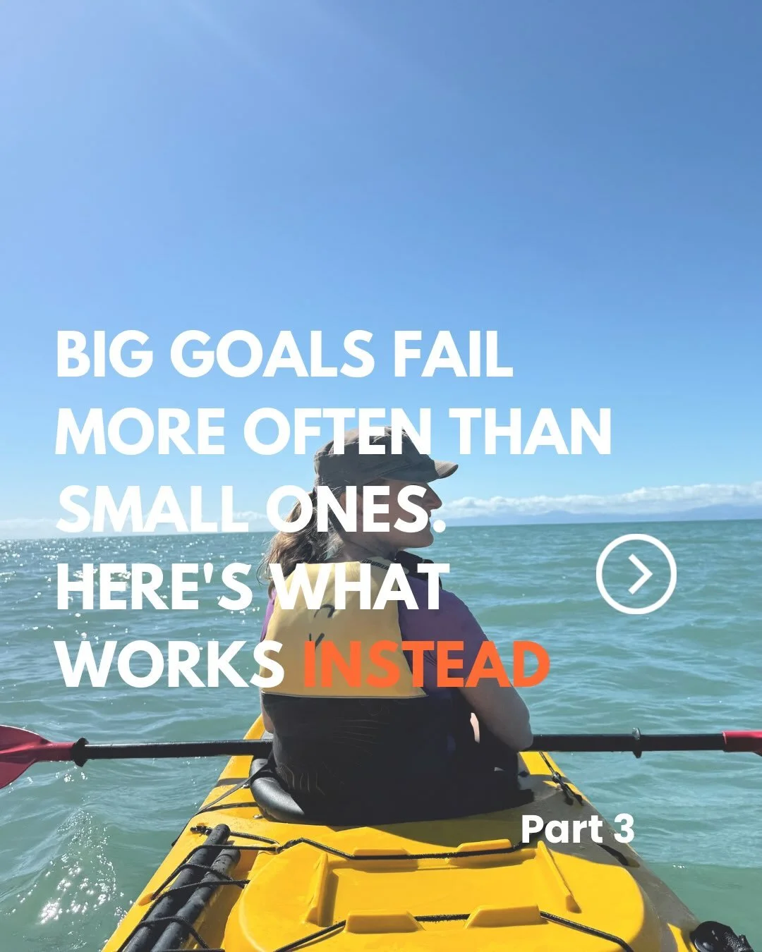 Big goals fail more often than small ones. Here&rsquo;s what works instead.

Shrink it, properly. Take whatever change you&rsquo;re considering and ask: would I still do this on my worst day, tired, busy, no motivation? If the honest answer&rsquo;s n