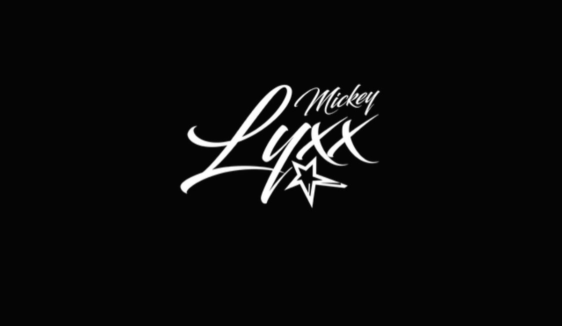 Mickey LXX logo in white text with a star, on a black background.