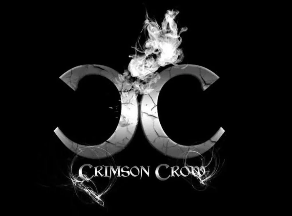 The image features a large letter 'C' with a cracked surface, and smoke rising from the top. Below the letter, the words 'Crimson Crook' are written in a gothic font on a black background.