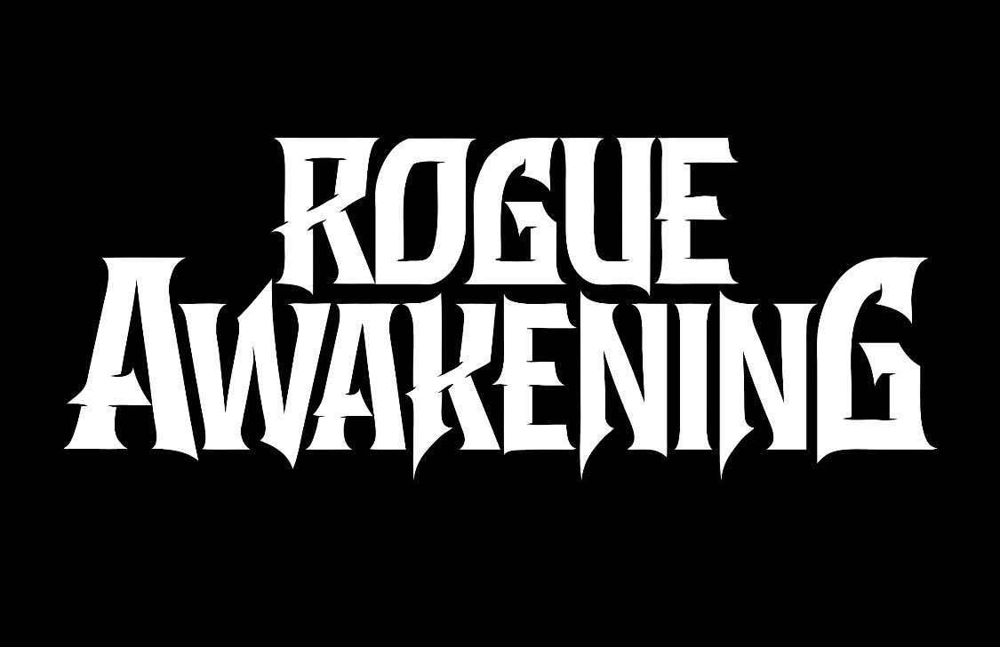 Logo with the words "KOGUE AWAKENING" in stylized white text on a black background.