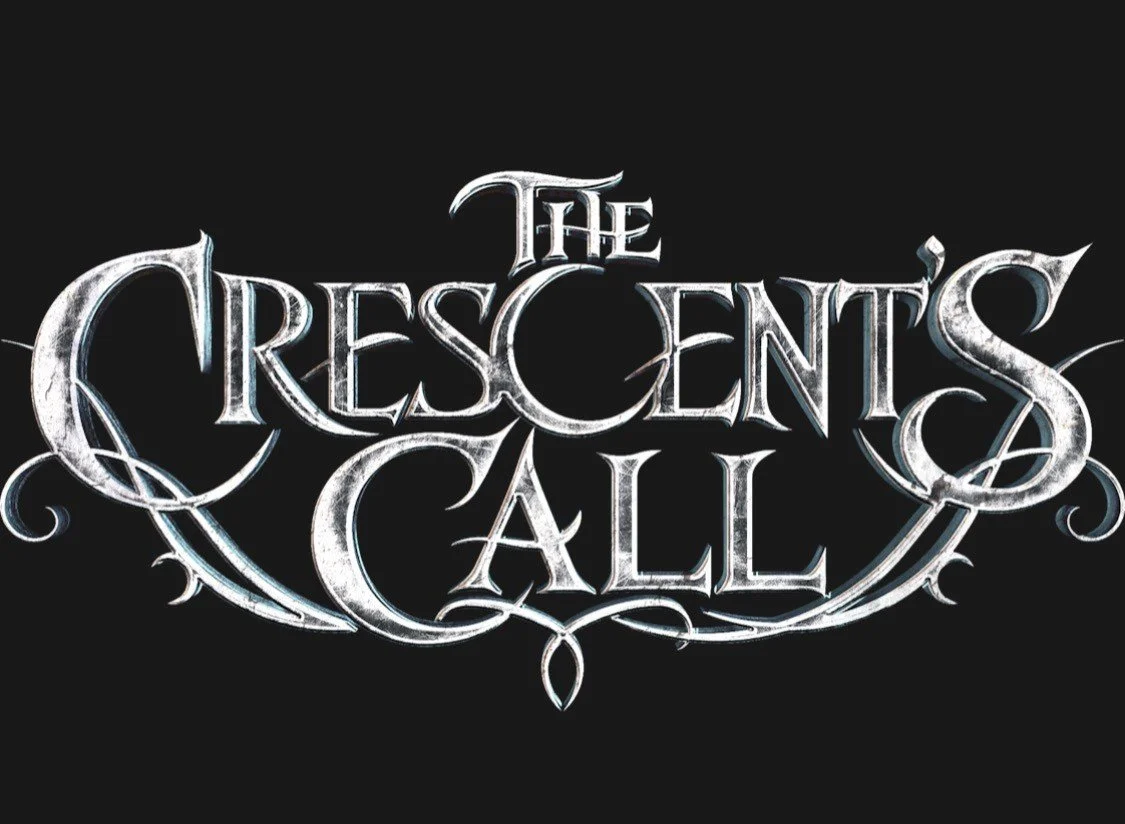 Logo for The Crescents Call, featuring stylized metallic text on a black background.
