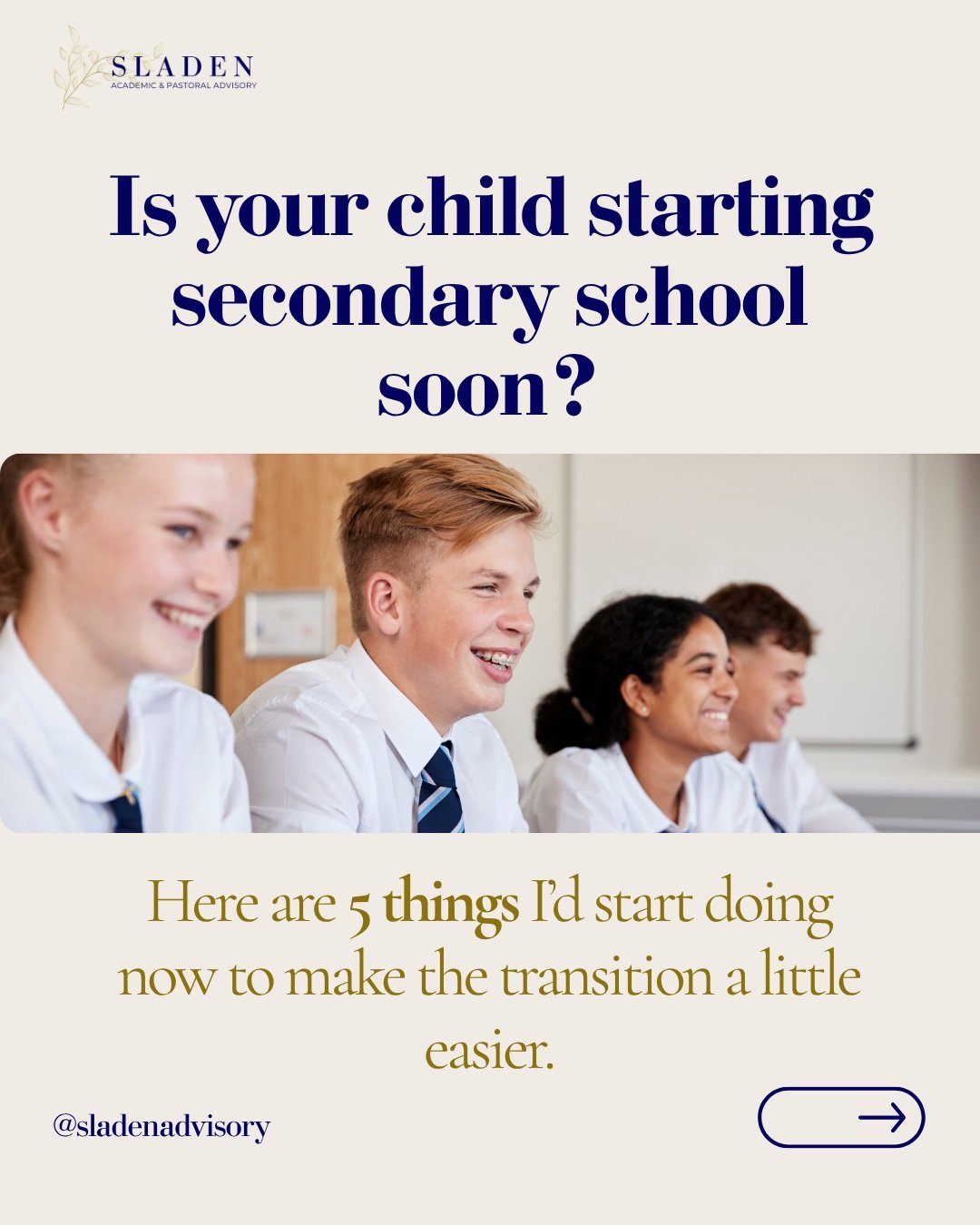 Starting secondary school soon? 🎒💚

The move from Year 6 to Year 7 is a big transition &mdash; new teachers, new routines, more independence and lots of unknowns.

But you don&rsquo;t need to prepare for everything.

Start by making the unfamiliar 