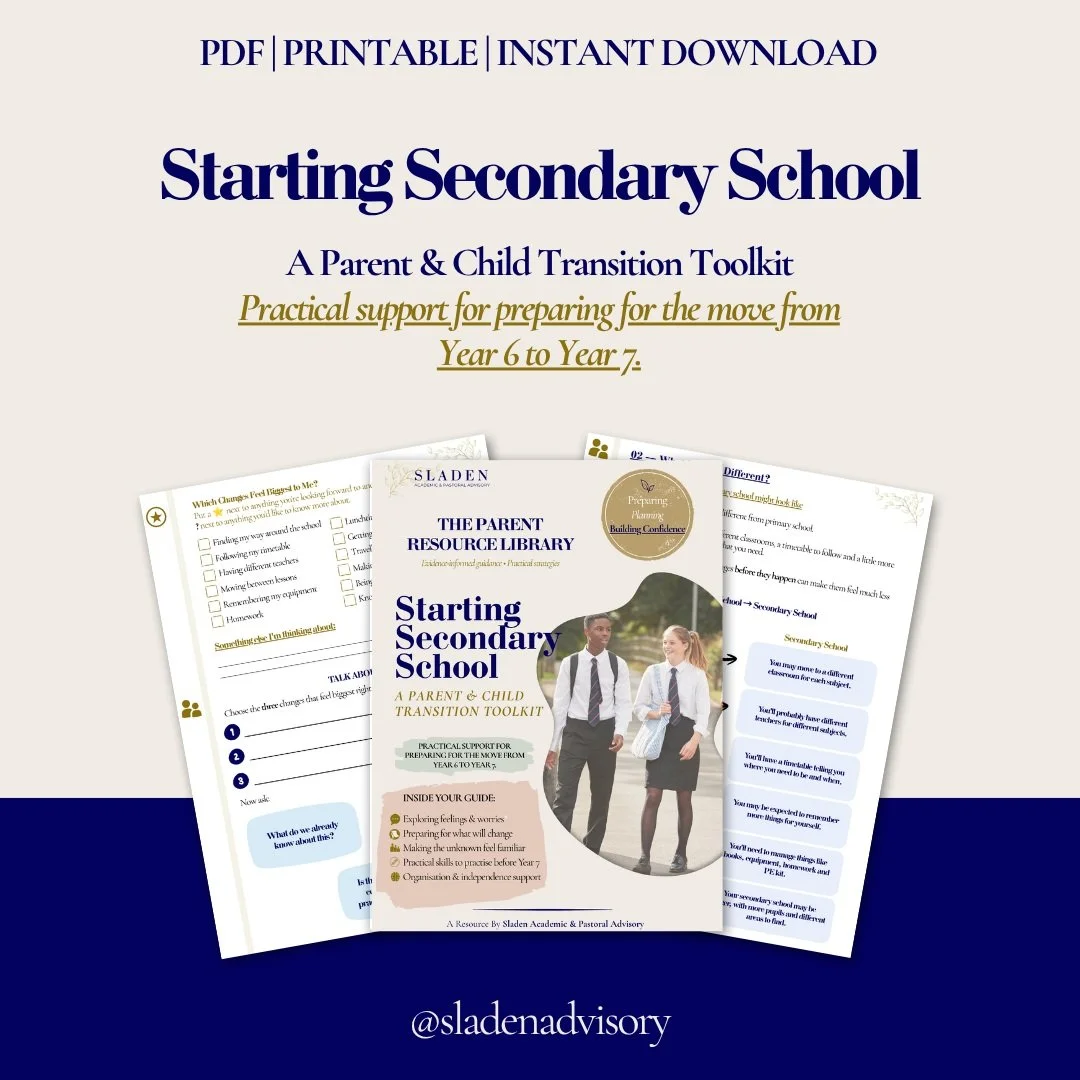 If you have a child starting Year 7 this September, I&rsquo;ve created a completely FREE Parent &amp; Child Transition Toolkit to help make the move to secondary school feel a little less daunting. 💚

It includes practical activities you can work th