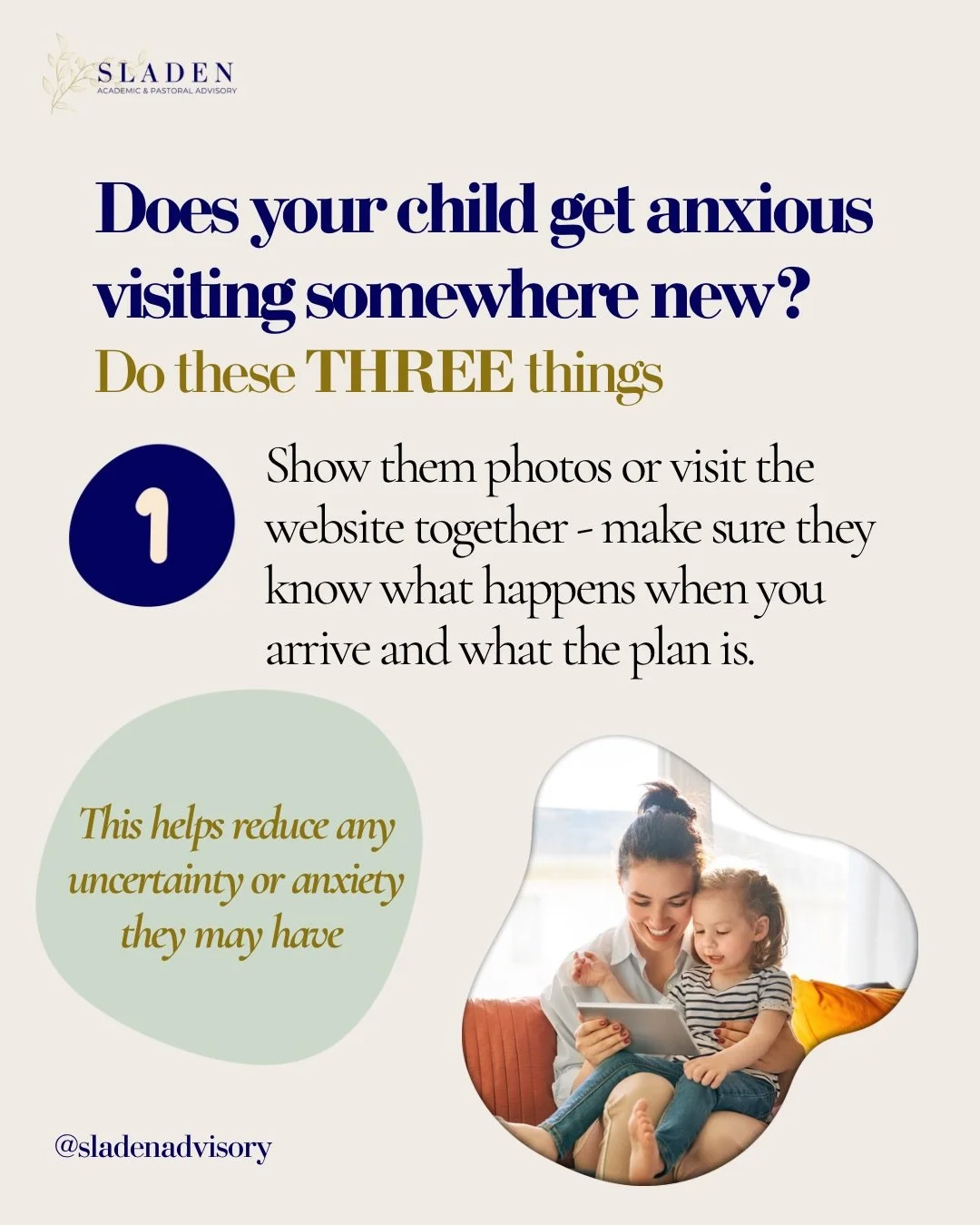 Does your child get anxious when they visit somewhere new?

Try these three tips to help them feel less worried 🤍🫶🏻