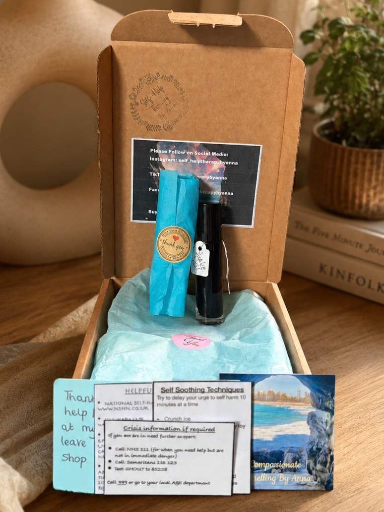 Replica blood roller, high anxiety and mental health crisis support.