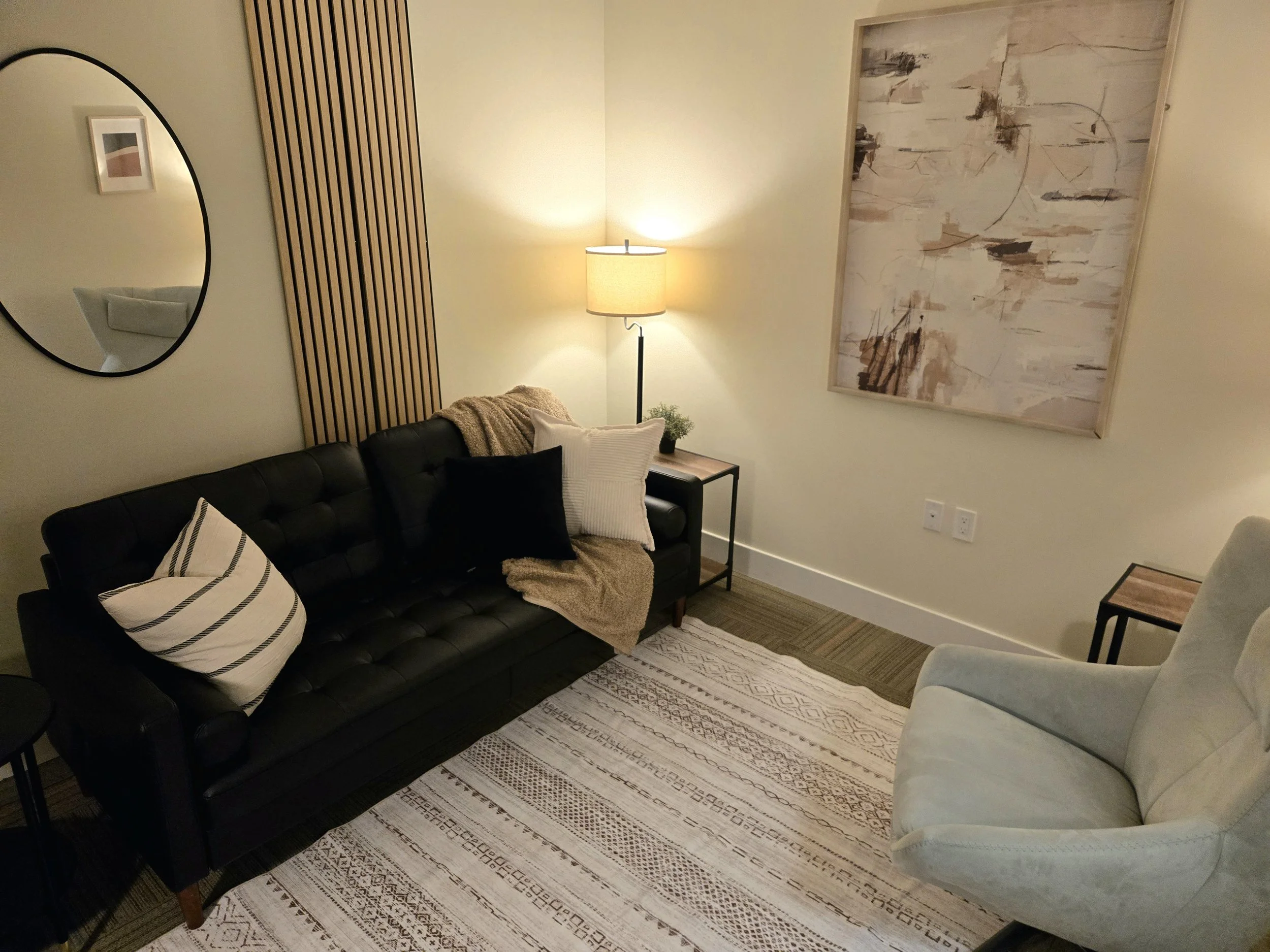 Comfortable counselling office in the heart of West Bedford welcoming individuals, couples and families
