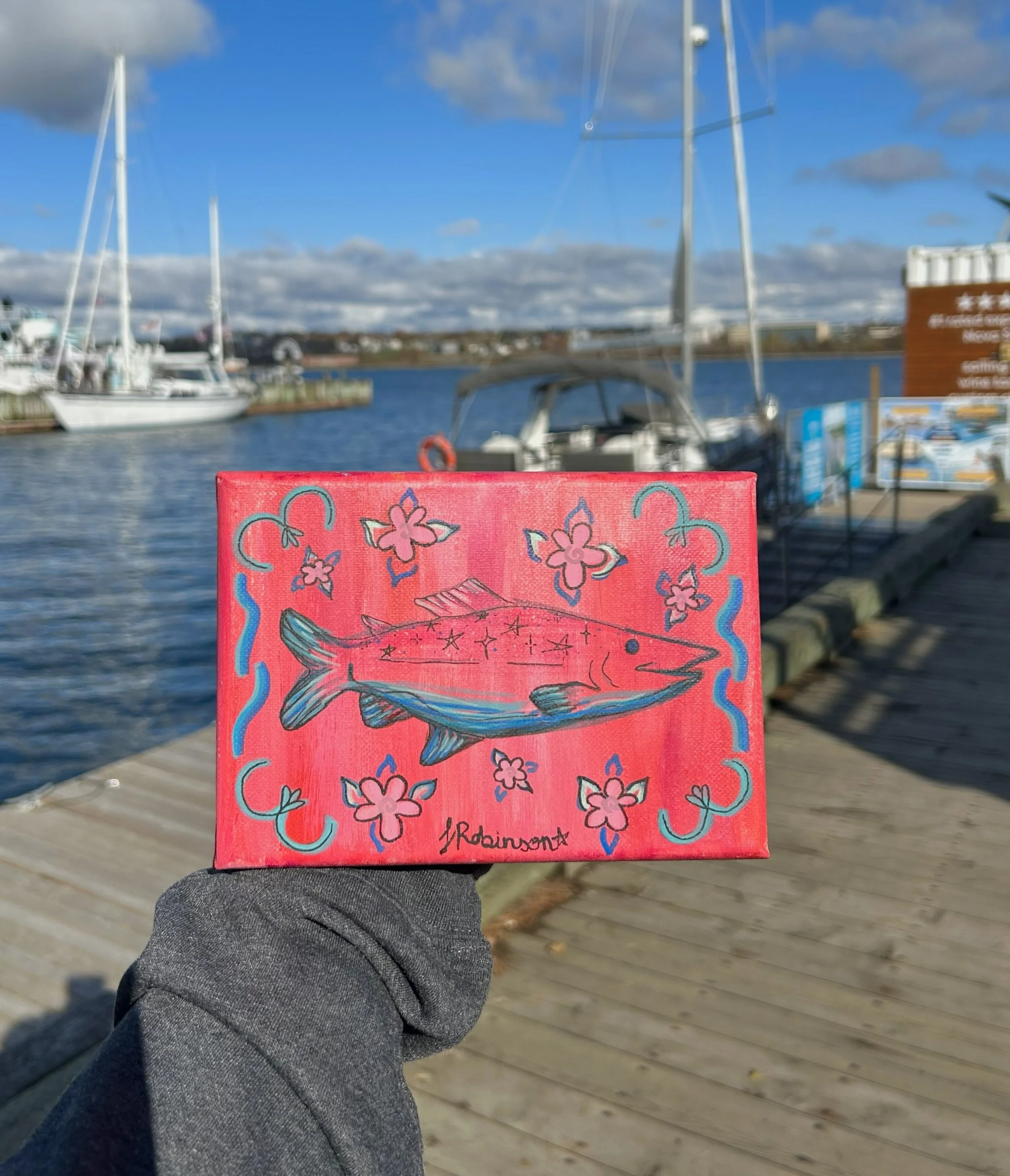 Plamu (Salmon) Canvas