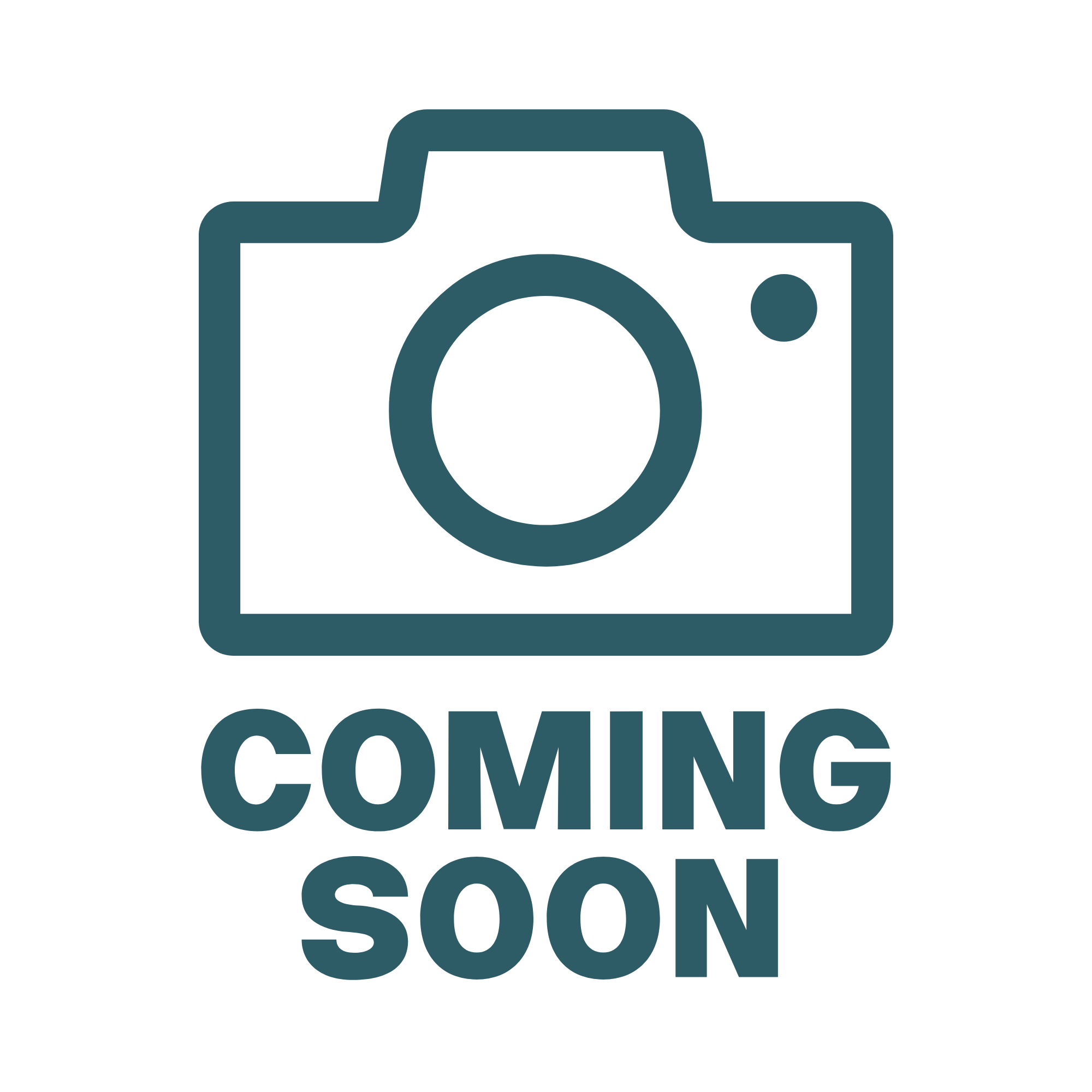 Graphic of a camera icon with the words 'Coming Soon' underneath.