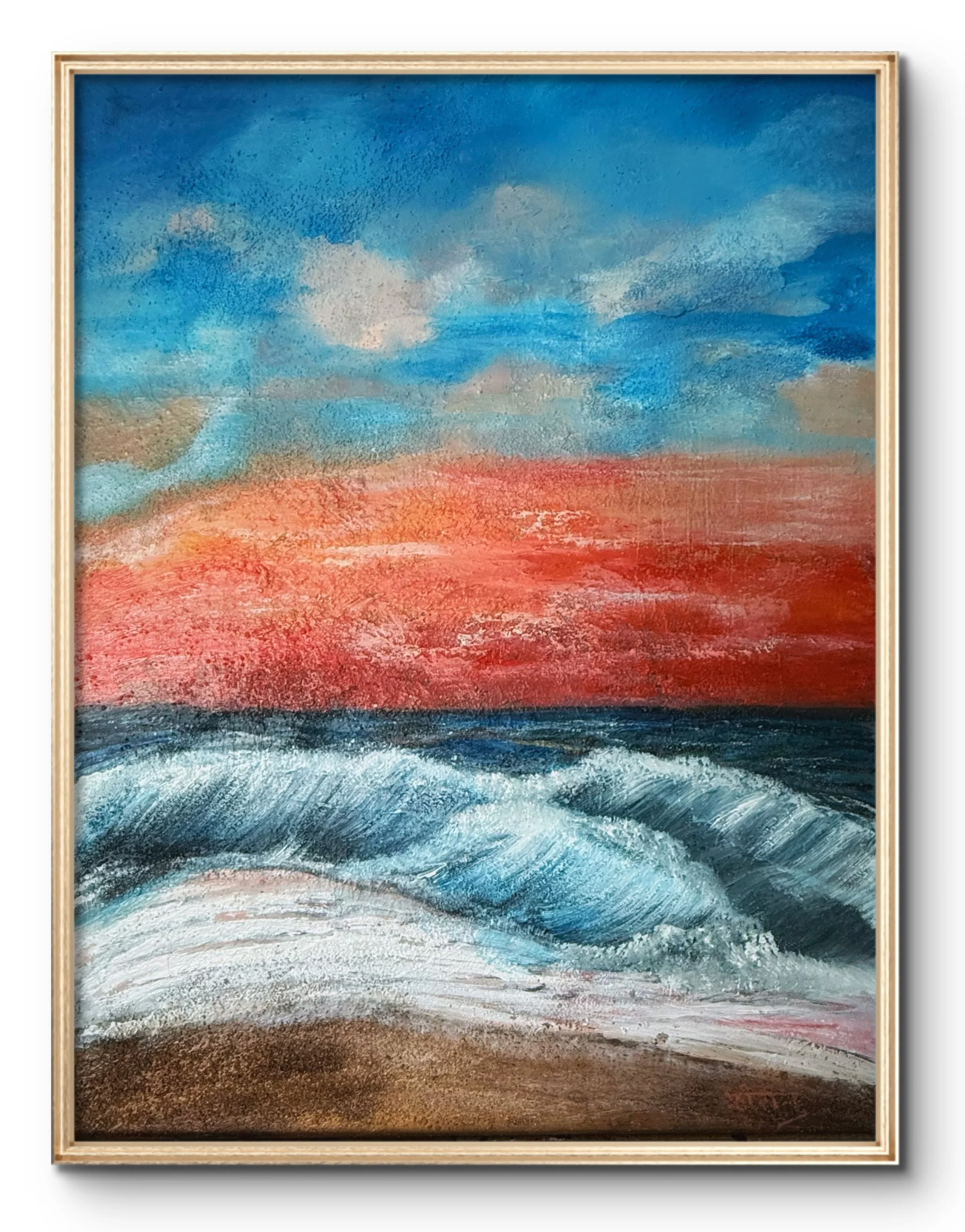 Sunset waves- 18 x 24
