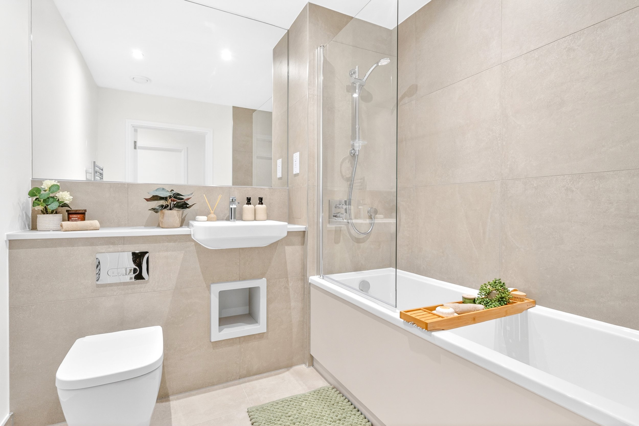 1 Bed Bathroom, John Dimmer House, Clapham Park