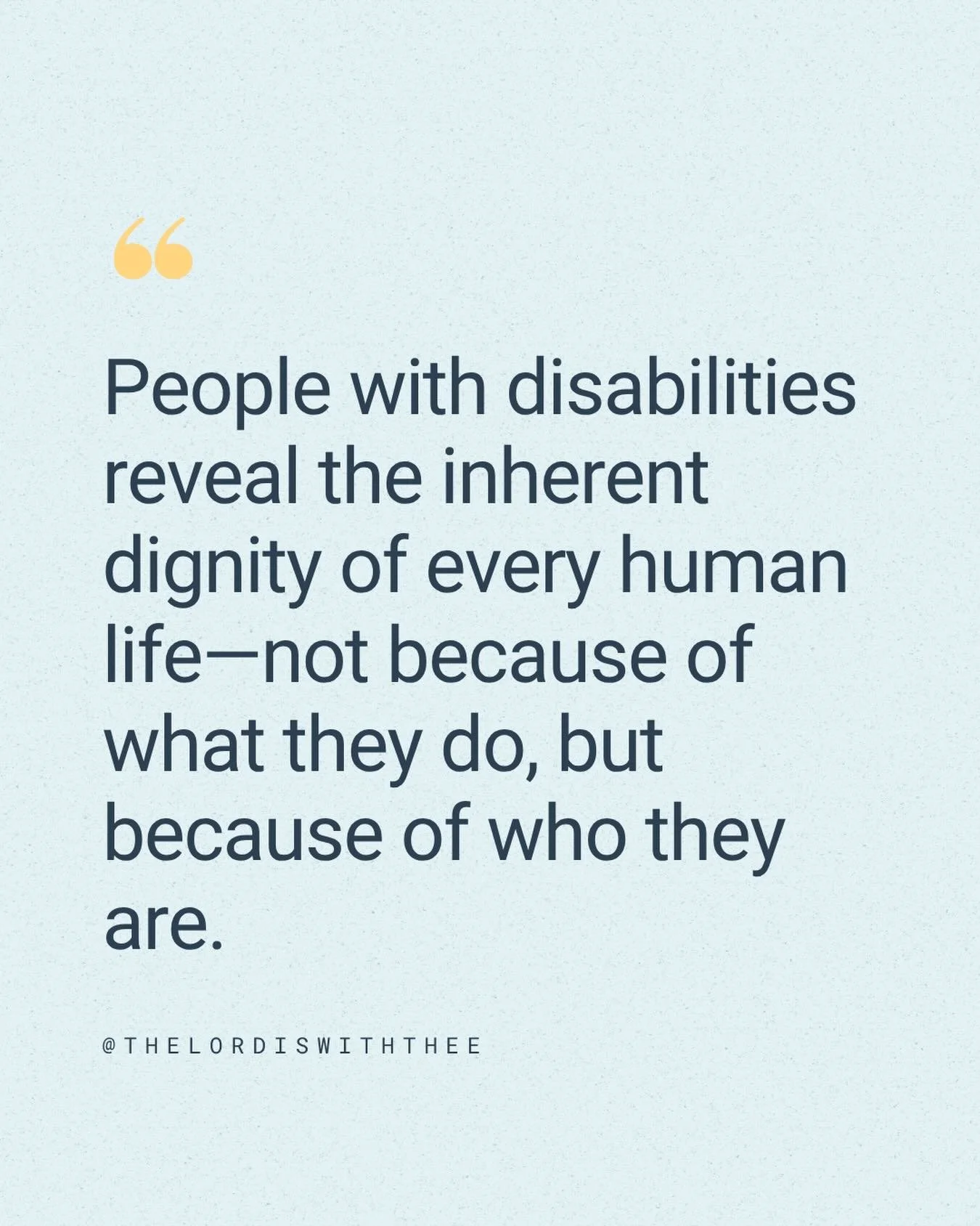 Our culture often measures worth by productivity, independence, or achievement.

But human dignity is not measured.

It is inherent.
 Unchanging.
 Given by God.

What does &ldquo;human dignity&rdquo; mean to you?

We&rsquo;d love to hear your thought