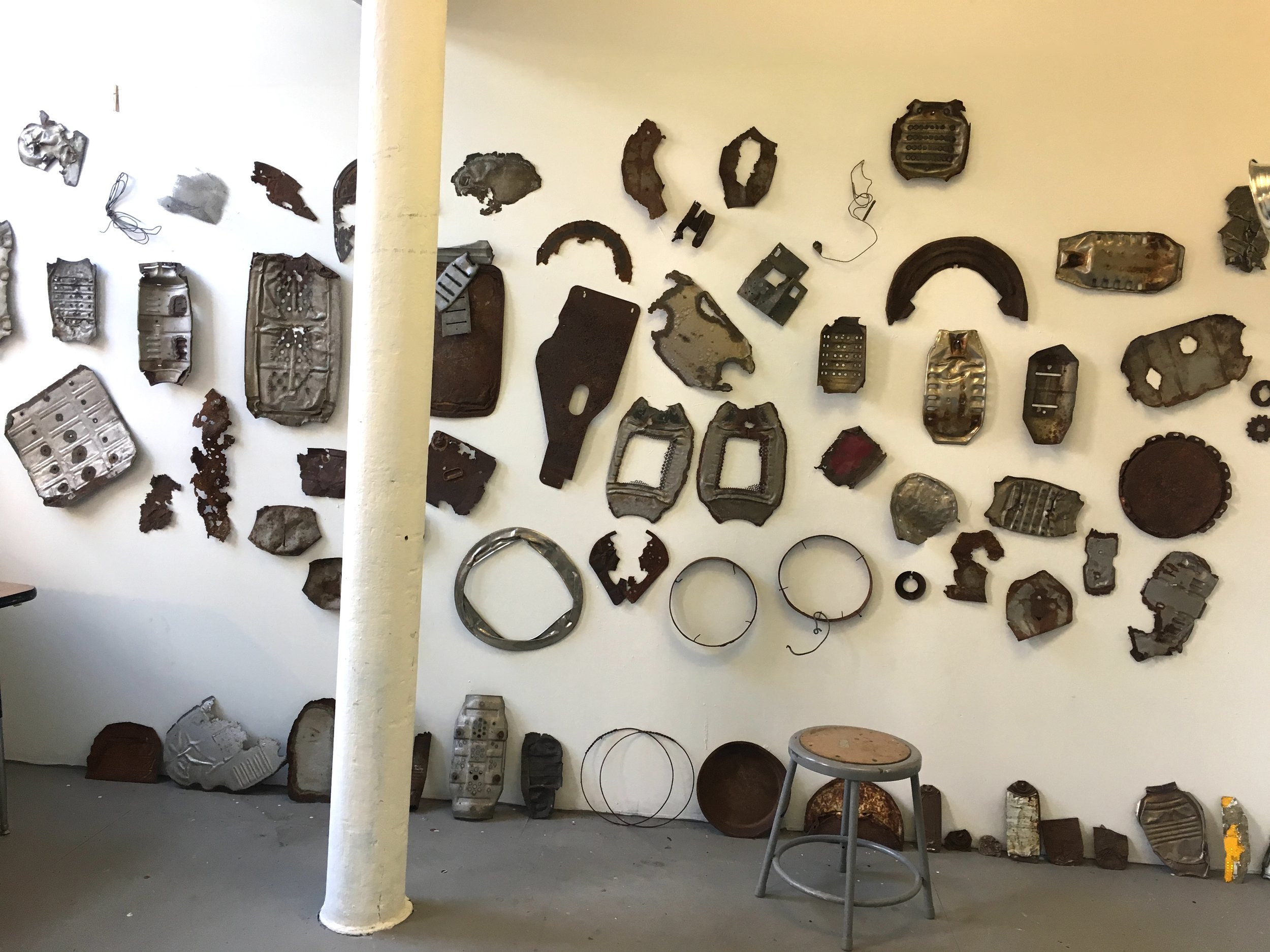 Source Material,  96"x192” Found metal: assorted