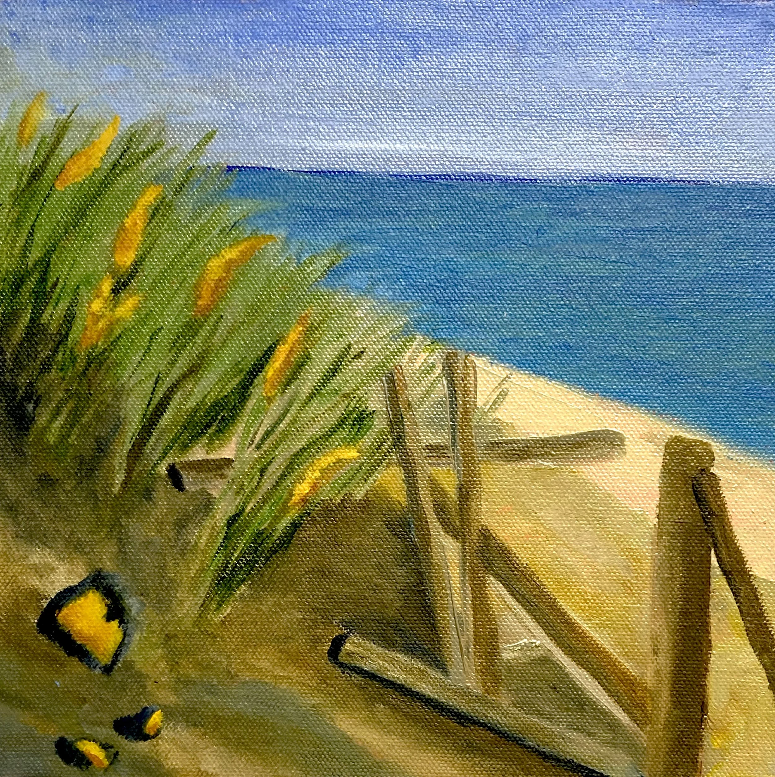 Golden, 9"x9” Oil on board