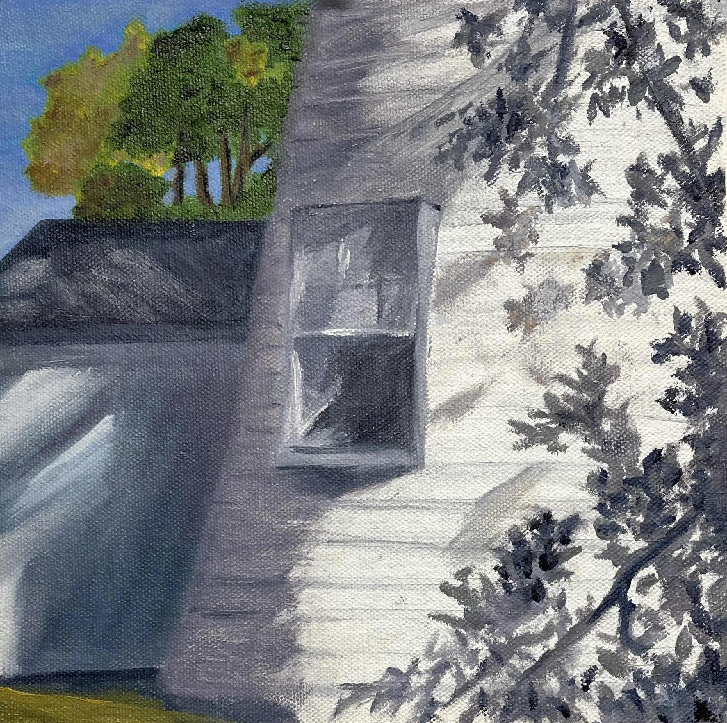 One of Three Sisters, 9"x9” Oil on canvas on board