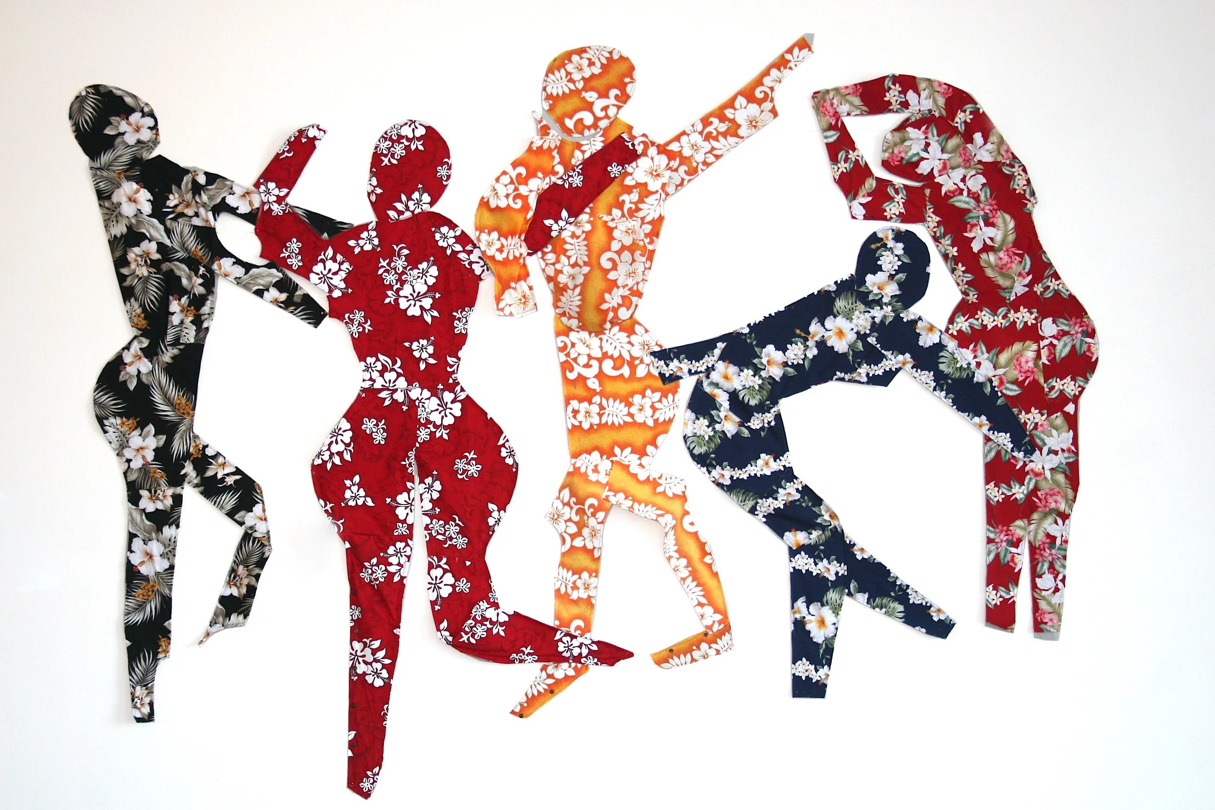A Dance for John G,  72"x84” Discarded Hawaiian shirts