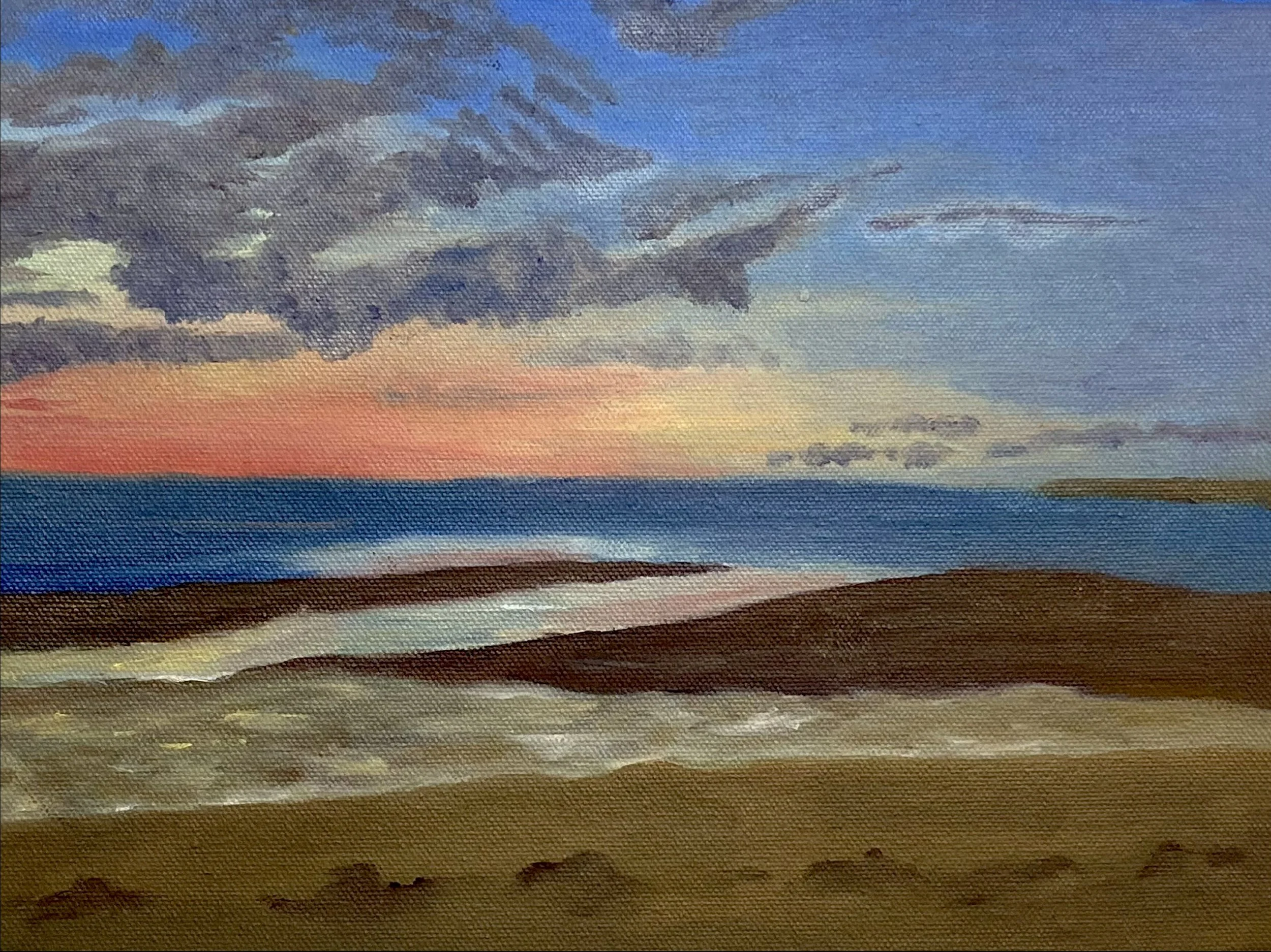 September Sunset, 9"x12” Oil on canvas on board