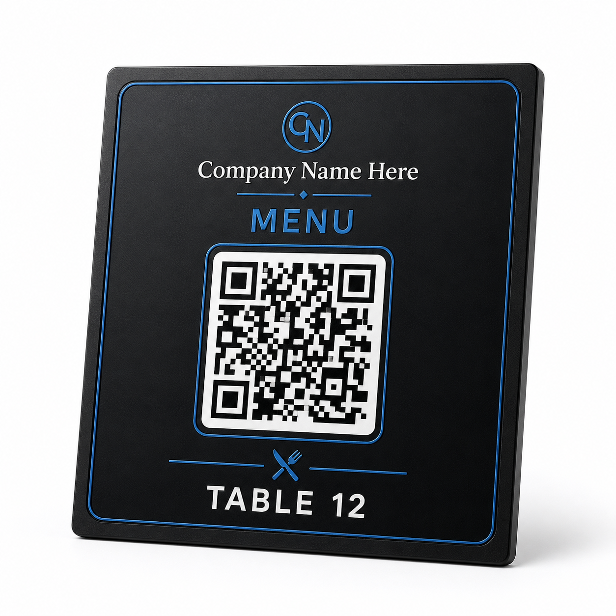 Square QR Menu Plaque