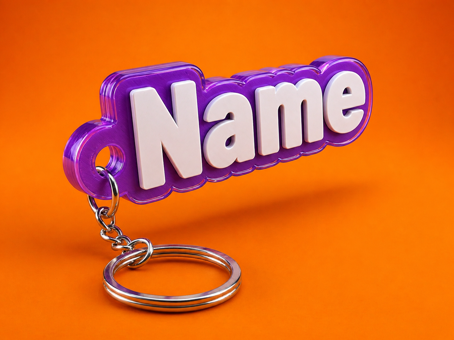 Custom 3D Printed Name Keychain