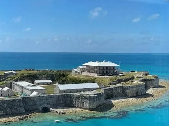 Bermuda: 

This fort is what greets you as your cruise ship pulls in to drop anchor and dock for your
wonderful island adventure. It makes a beautiful backdrop for photos!