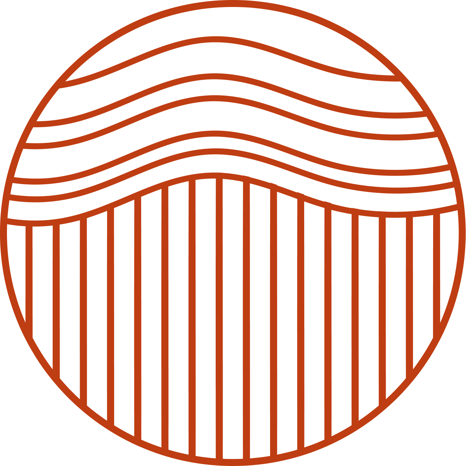 Geometric drawing of an outline square with sections divided by vertical, horizontal, and diagonal lines.