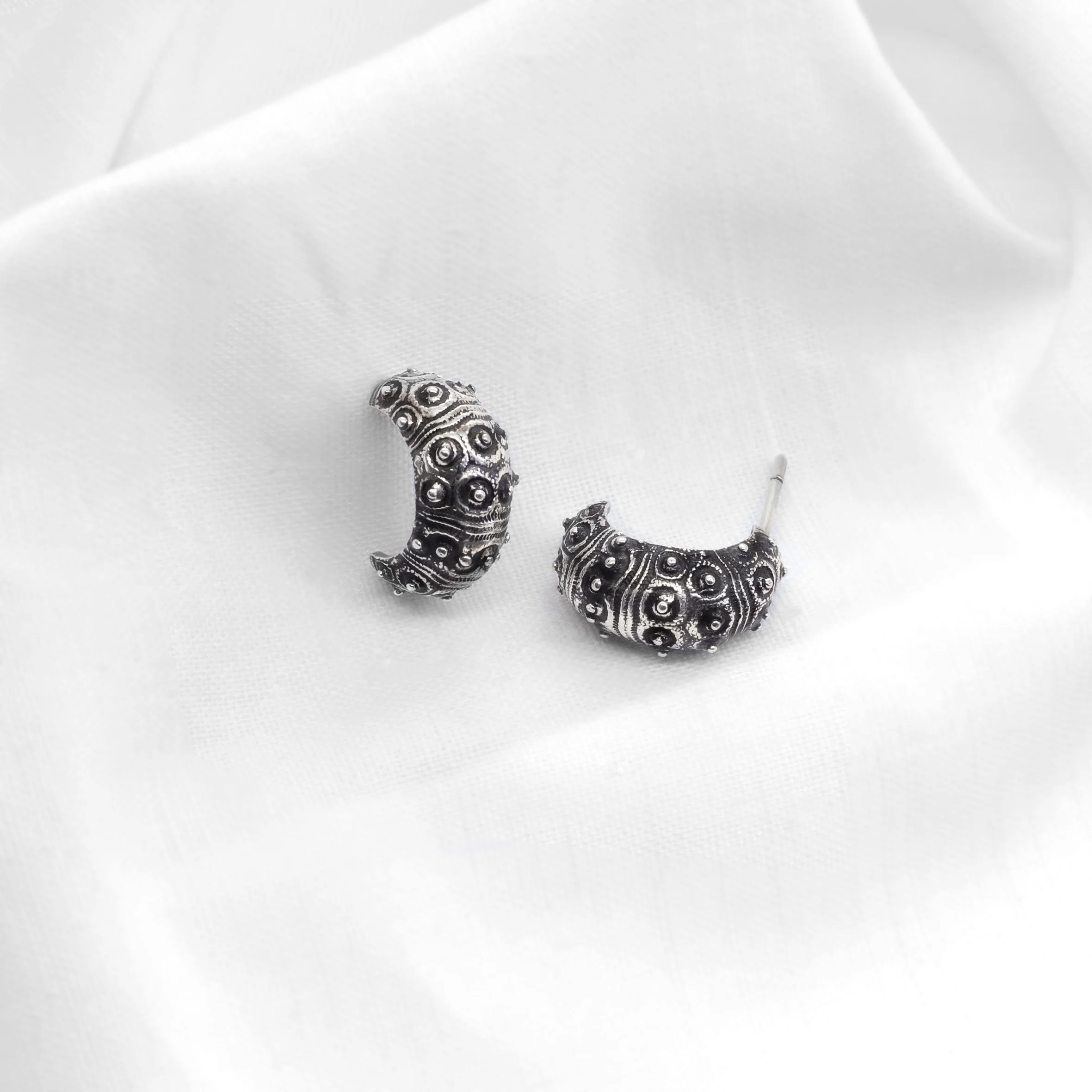 Sea Urchin Hoop Earrings