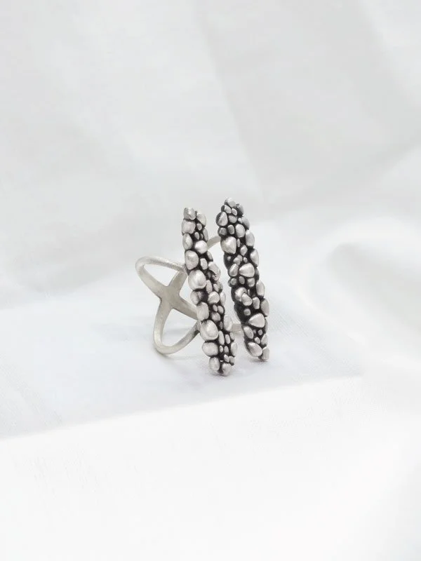pebble-dual-ring-sterling-silver-cadera-jewelry-collectible-silver